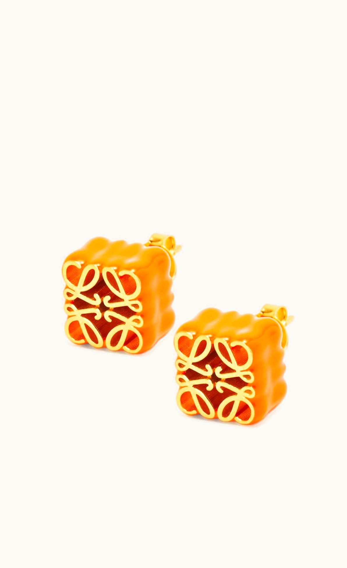 Loewe Anagram Stud Earrings In Sterling Silver And Enamel UZ0129676