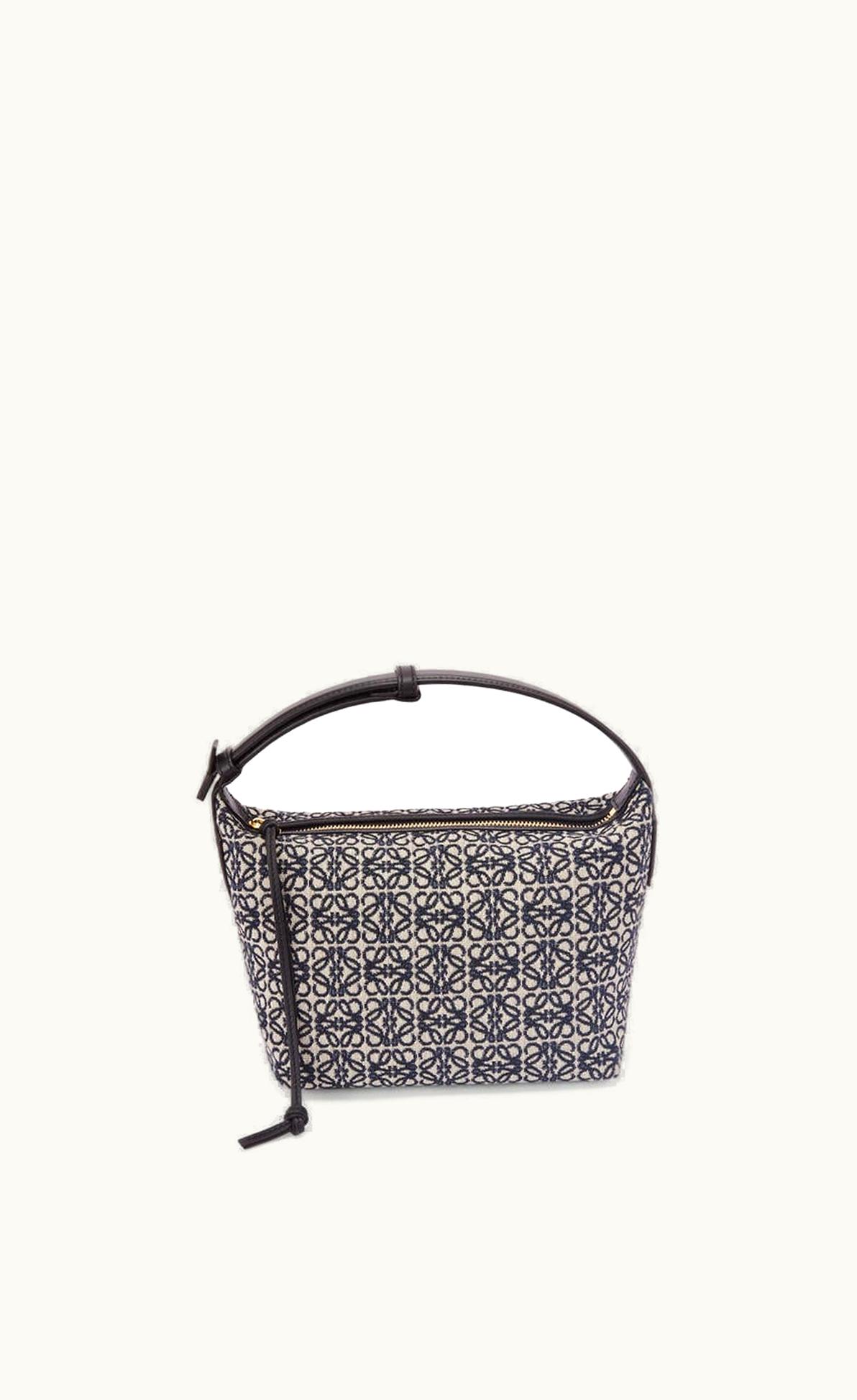 Loewe Small Cubi Bag In Anagram Jacquard And Calfskin UZ0129682