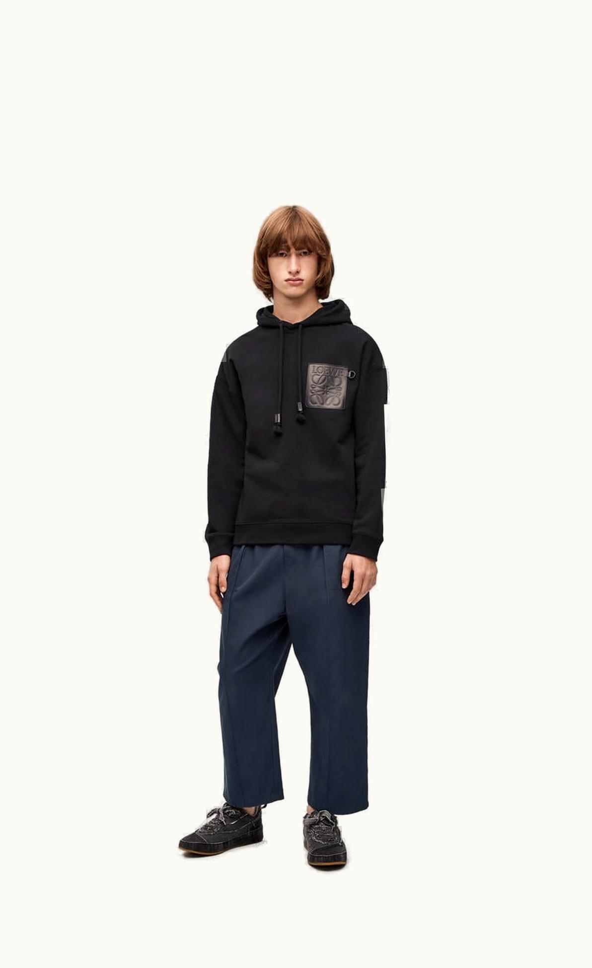 Loewe Anagram Patch Pocket Hoodie In Cotton UZ0129722