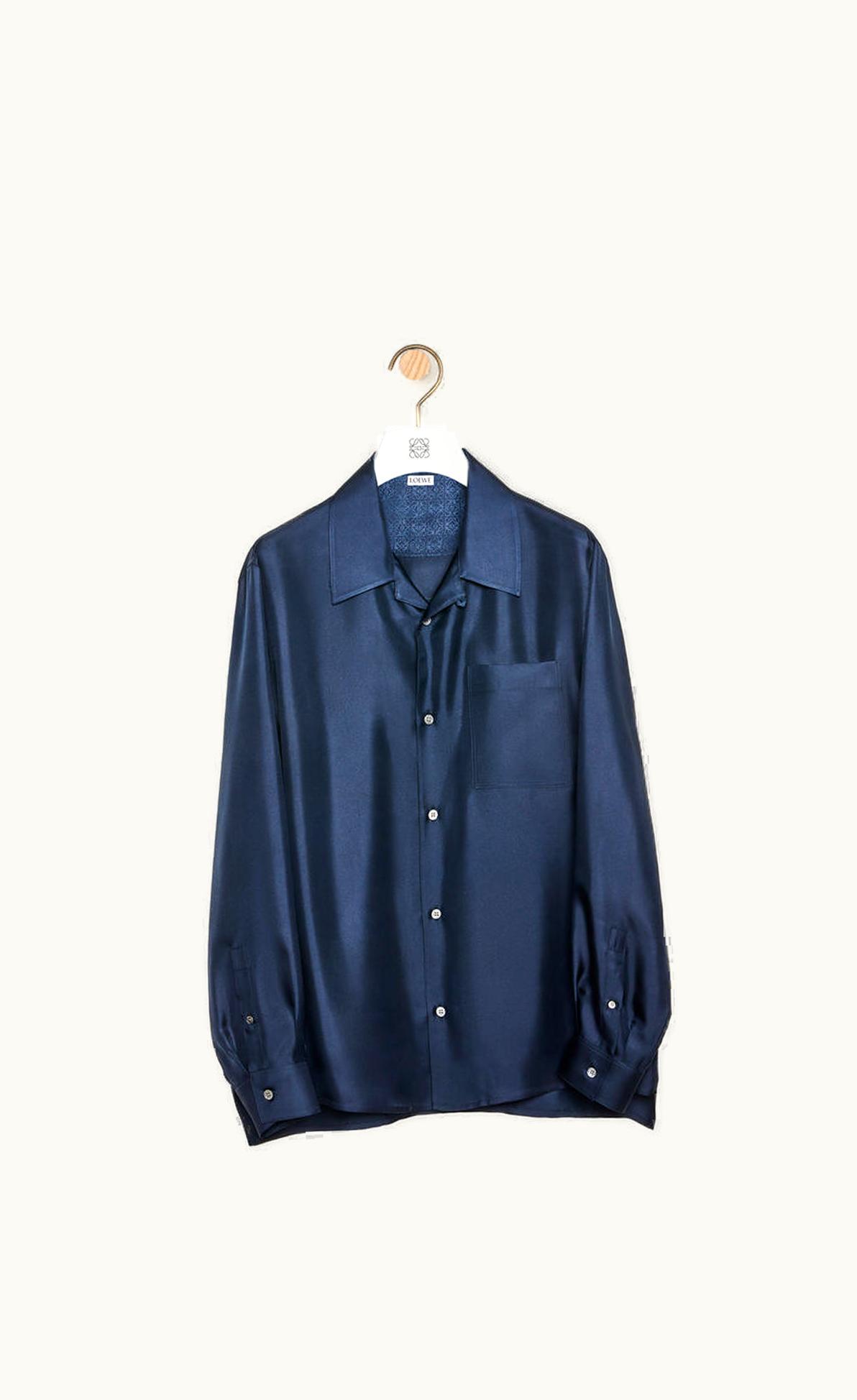 Loewe Anagram Jacquard Shirt In Silk UZ0129724
