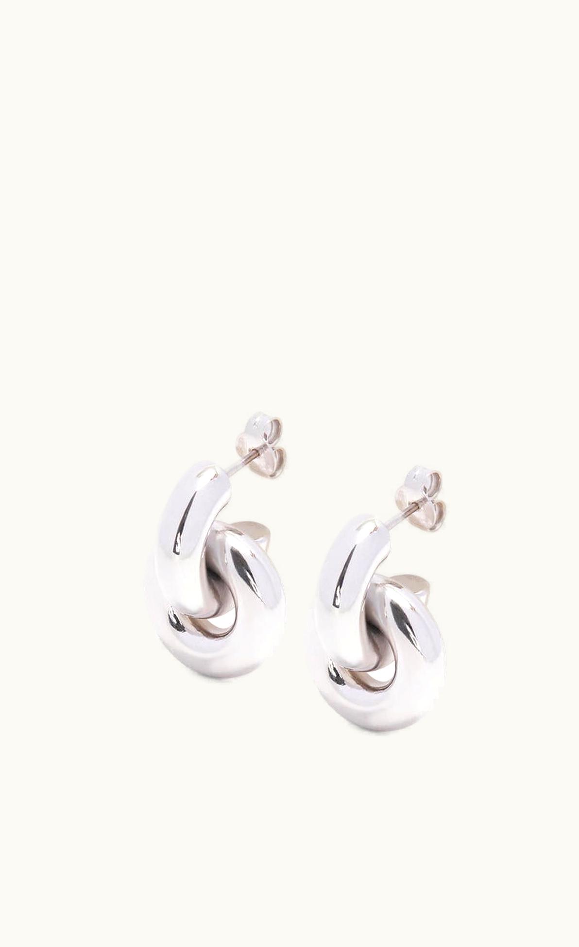 Loewe Donut Link Earrings In Sterling Silver