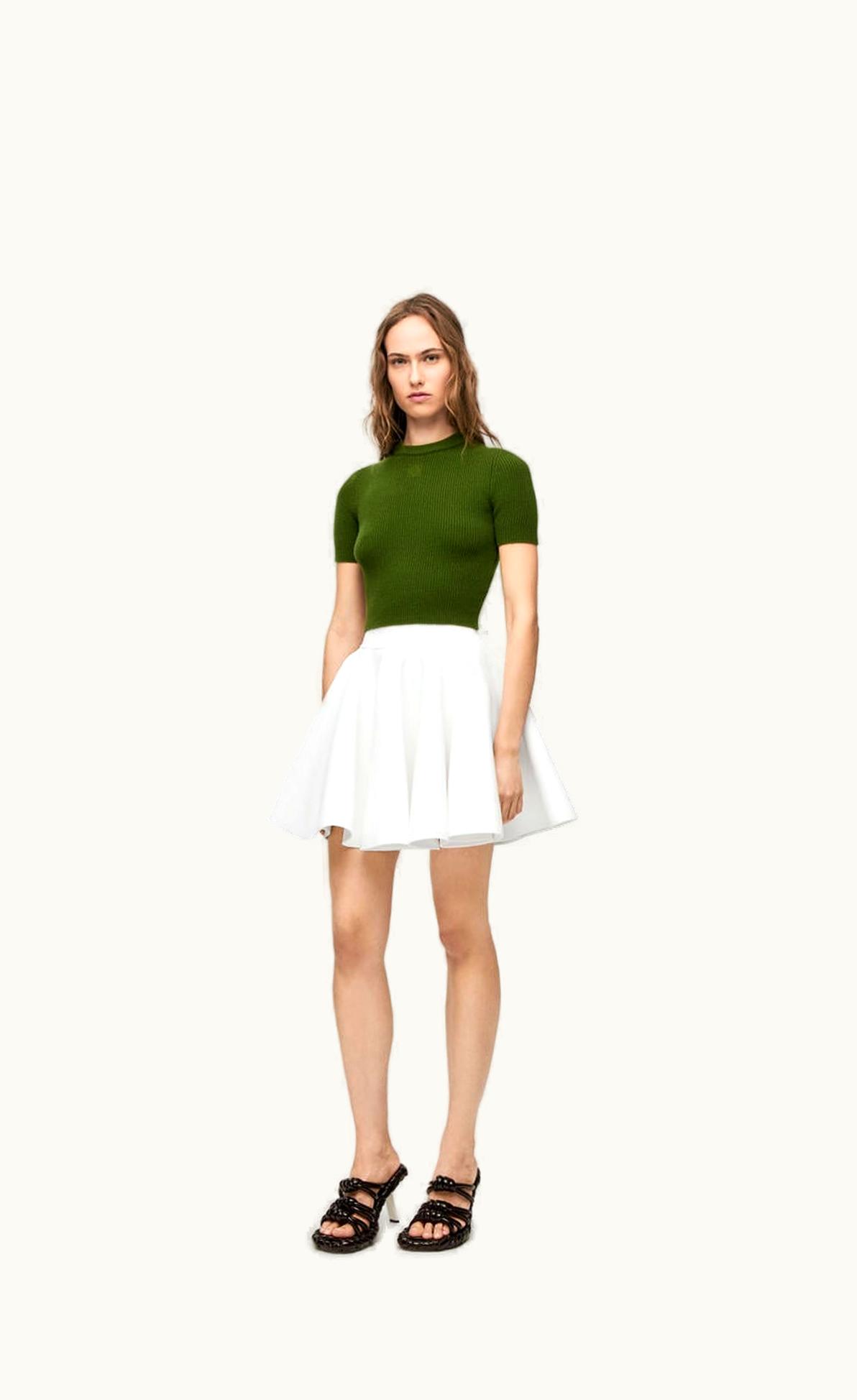 Loewe Short Skirt In Compact Viscose Blend UZ0129769