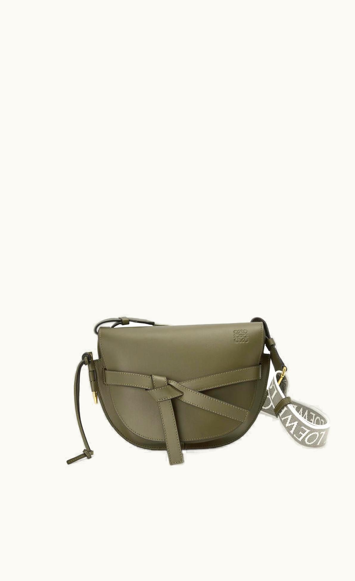 Loewe Small Gate Bag In Soft Calfskin And Jacquard UZ0129796