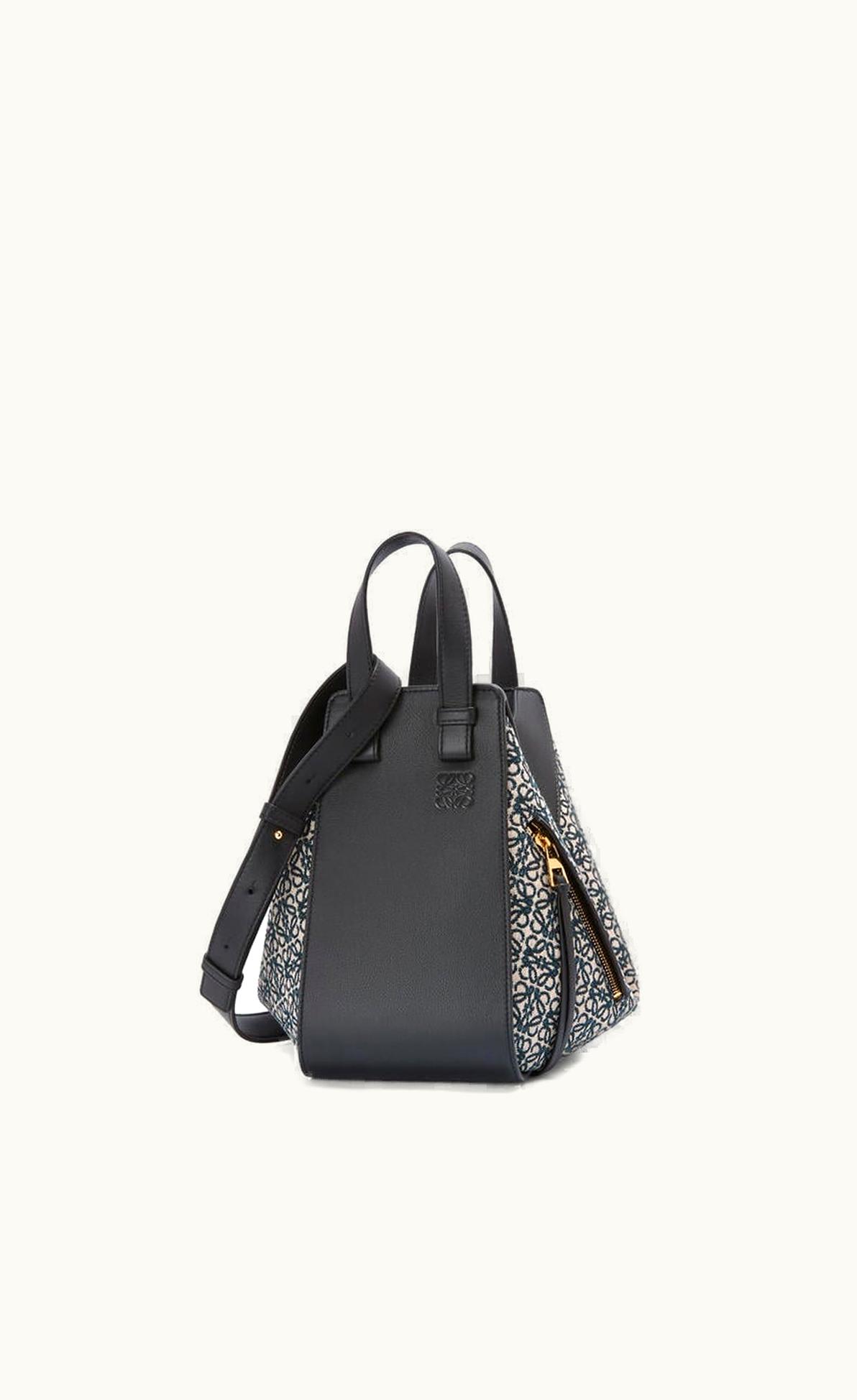 Loewe Small Hammock Bag In Anagram Jacquard And Calfskin UZ0129820