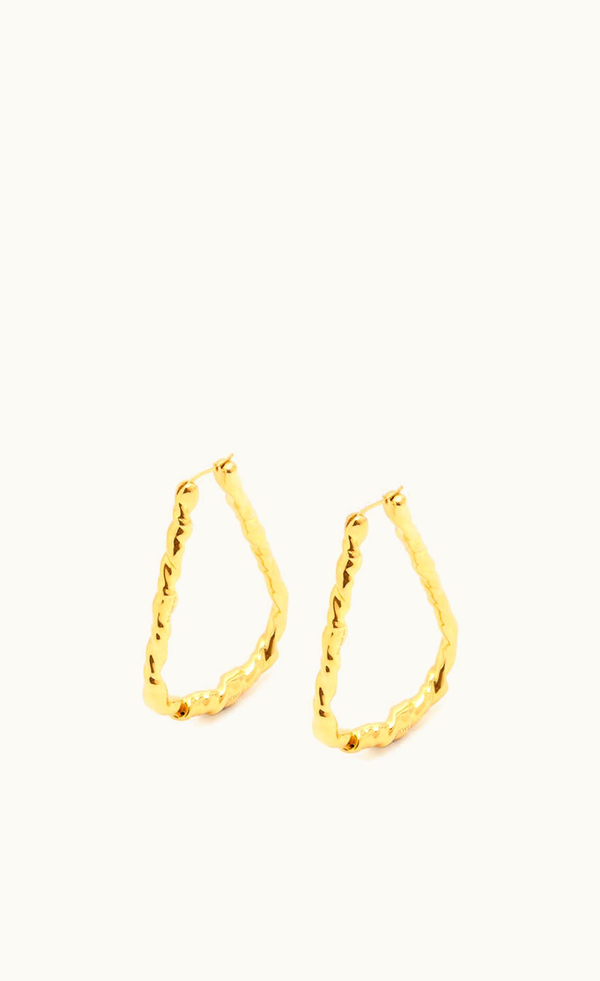 Loewe Large Nappa Twist Loop Earrings In Sterling Silver