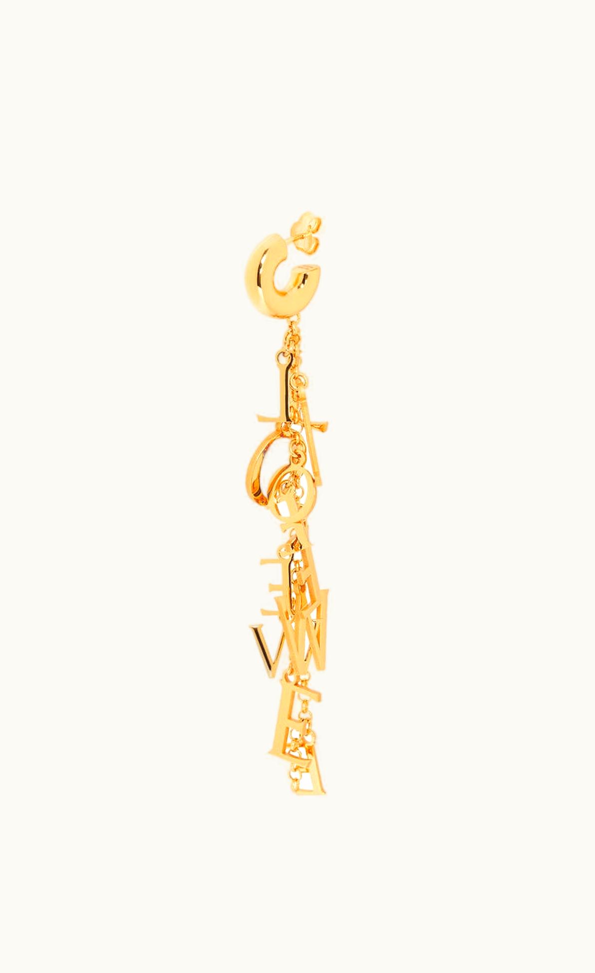 Loewe Long Single Earring In Sterling Silver UZ0129895