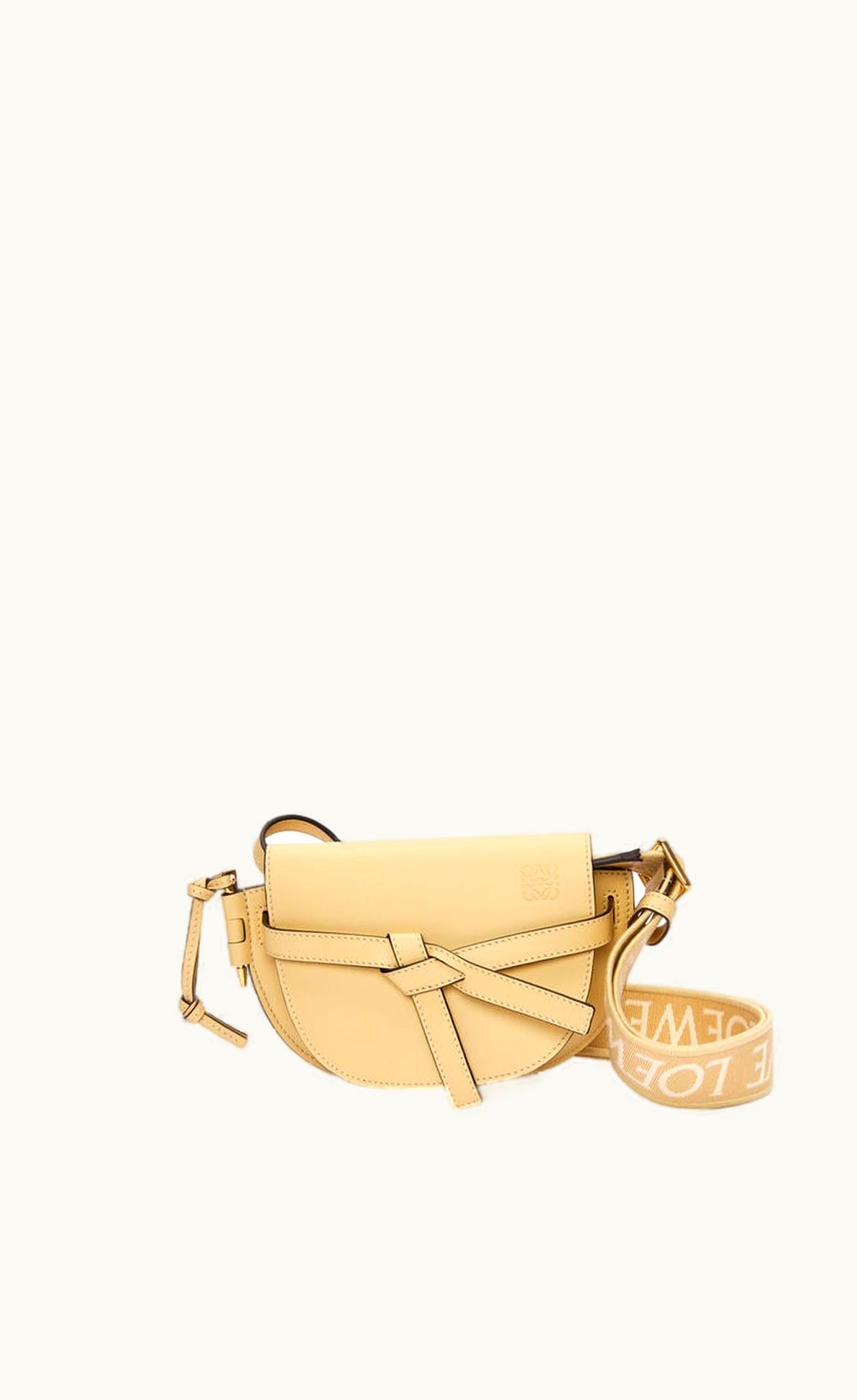 Loewe Mini Gate Dual Bag In Soft Calfskin And Jacquard UZ0129988