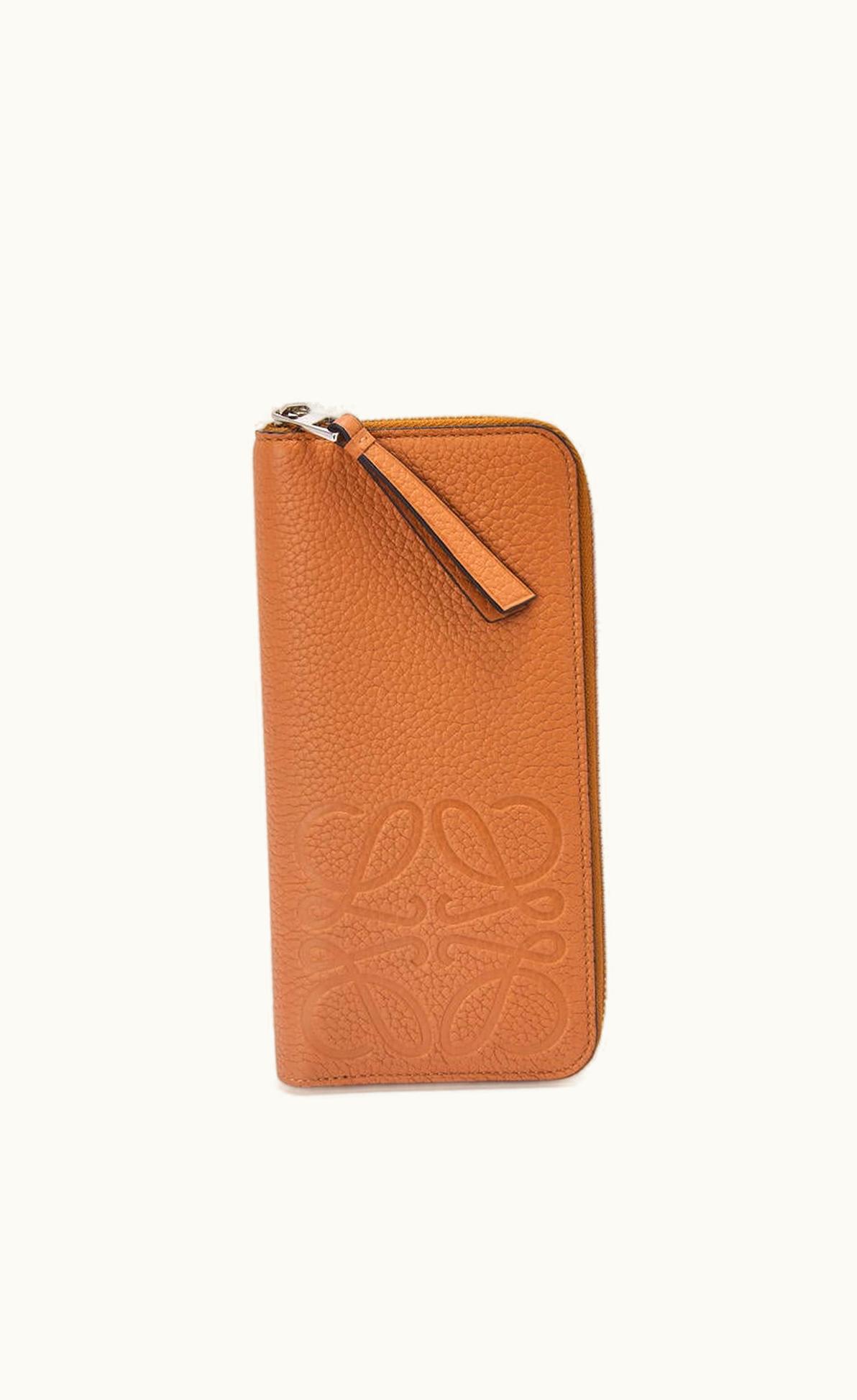 Loewe Brand Open Wallet In Grained Calfskin UZ0130036
