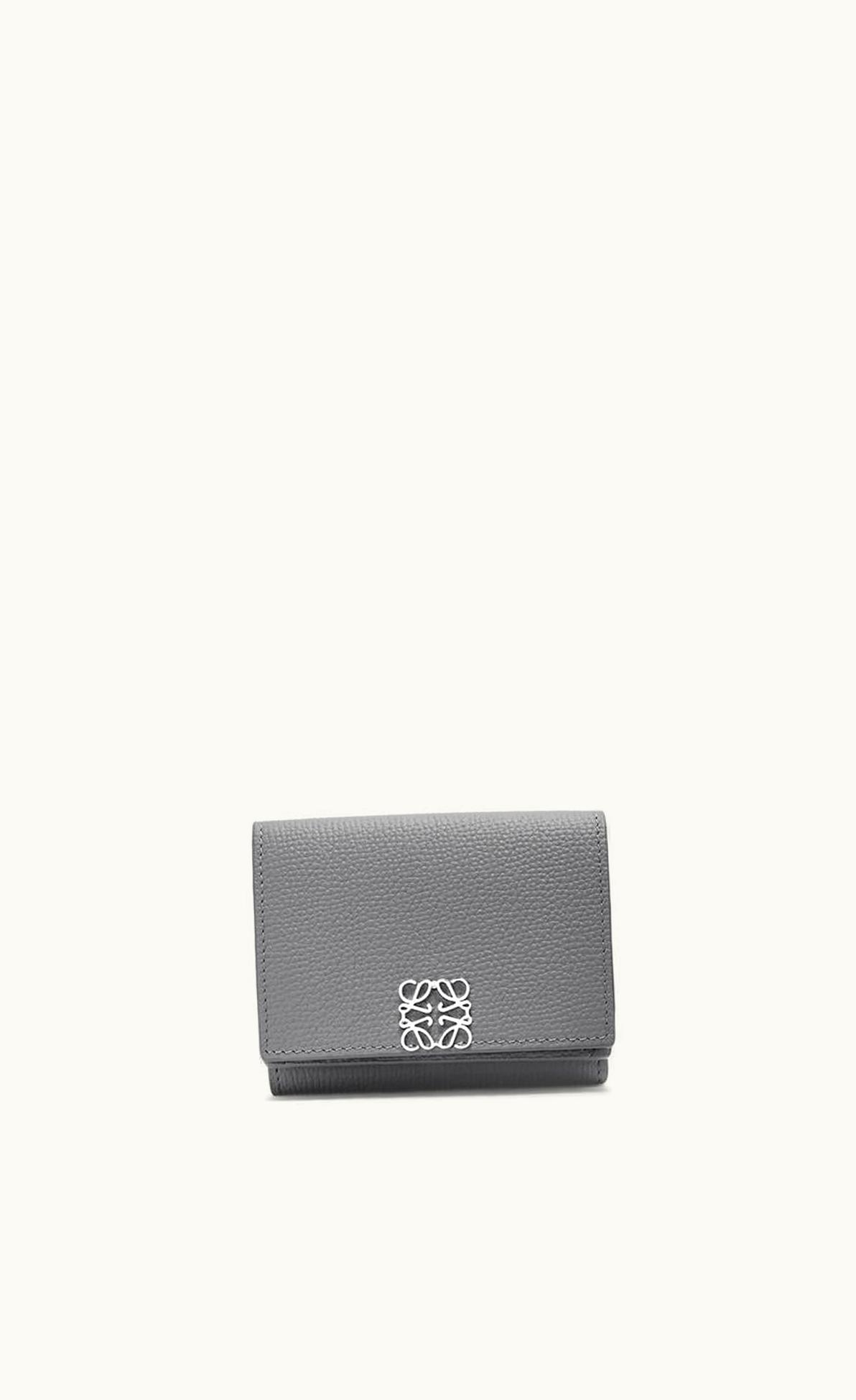 Loewe Anagram Trifold Wallet In Pebble Grain Calfskin UZ0130088