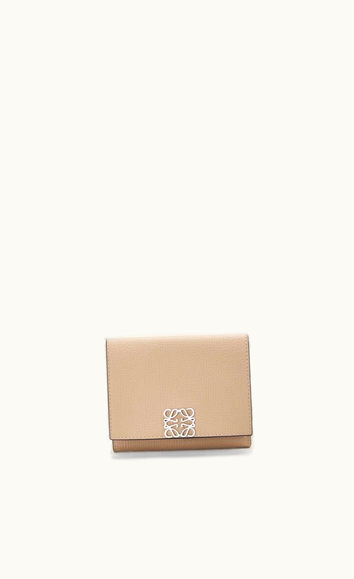 Loewe Anagram Trifold Wallet In Pebble Grain Calfskin UZ0130118