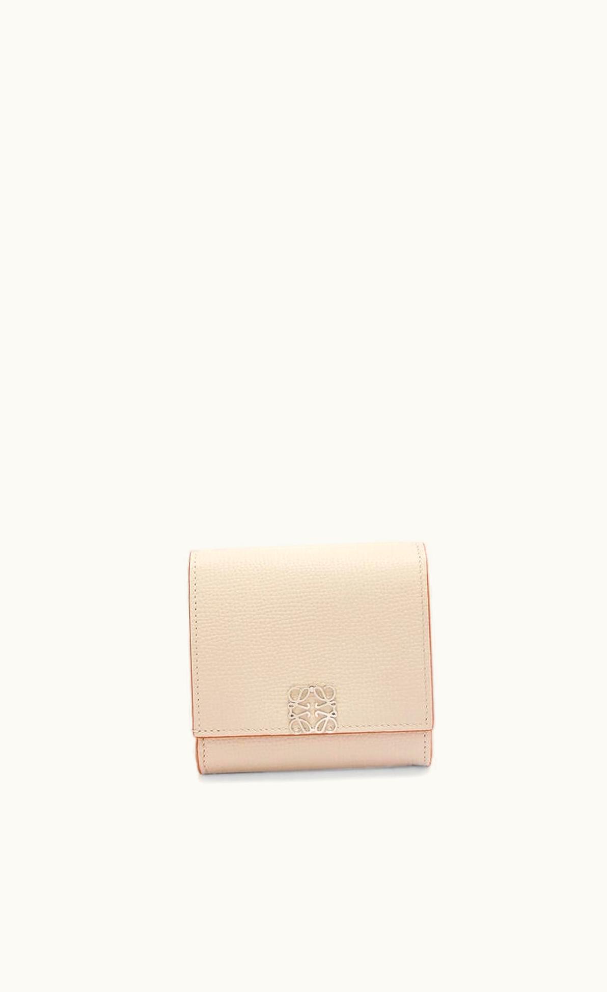 Loewe Anagram Compact Flap Wallet In Pebble Grain Calfskin UZ0130190