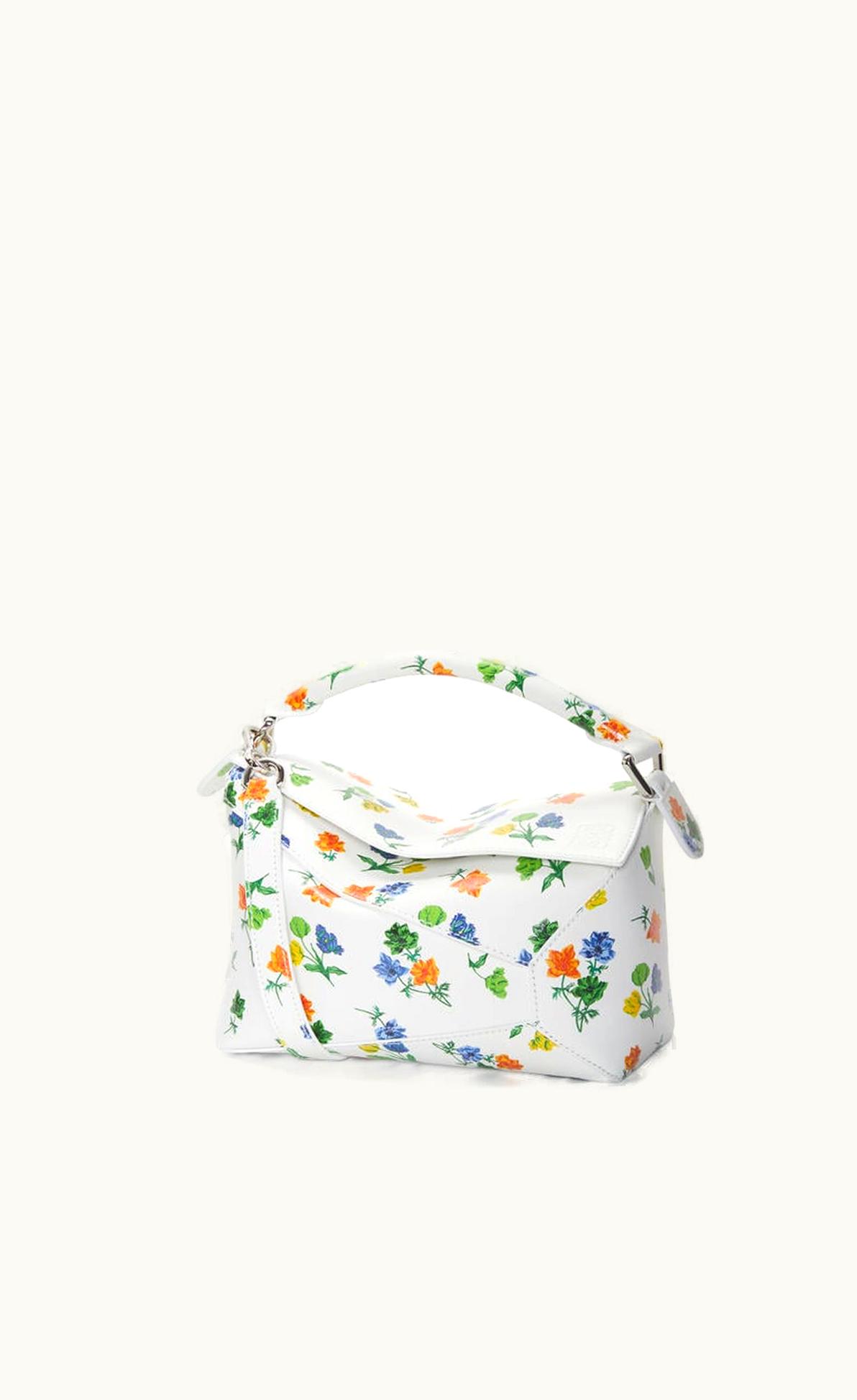 Loewe Small Flower Puzzle Edge Bag In Satin Calfskin UZ0130205