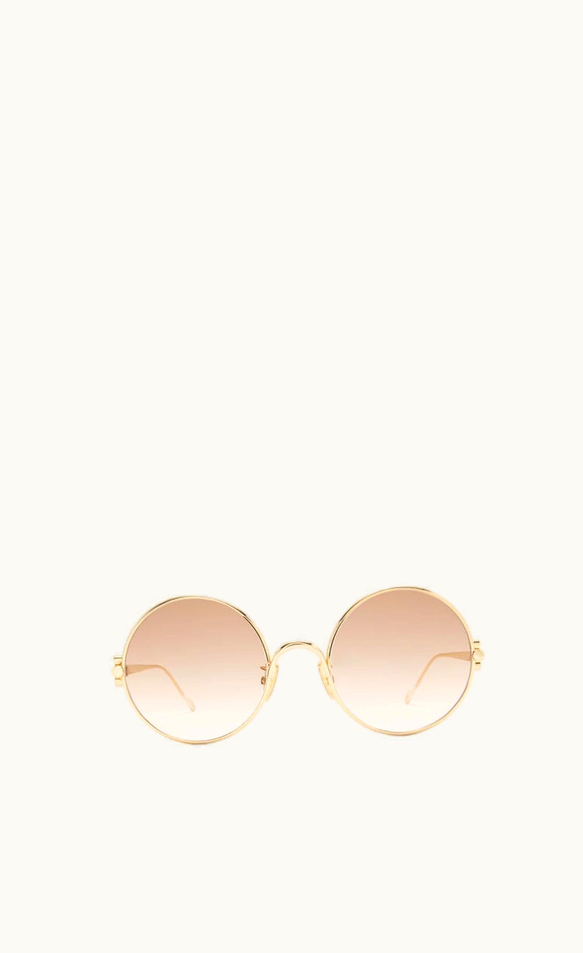 Loewe Anagram Round Sunglasses In Acetate And Metal UZ0130210