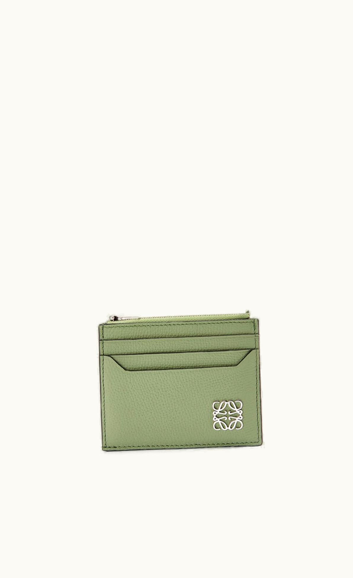 Loewe Anagram Square Zip Cardholder In Pebble Grain Calfskin UZ0130240
