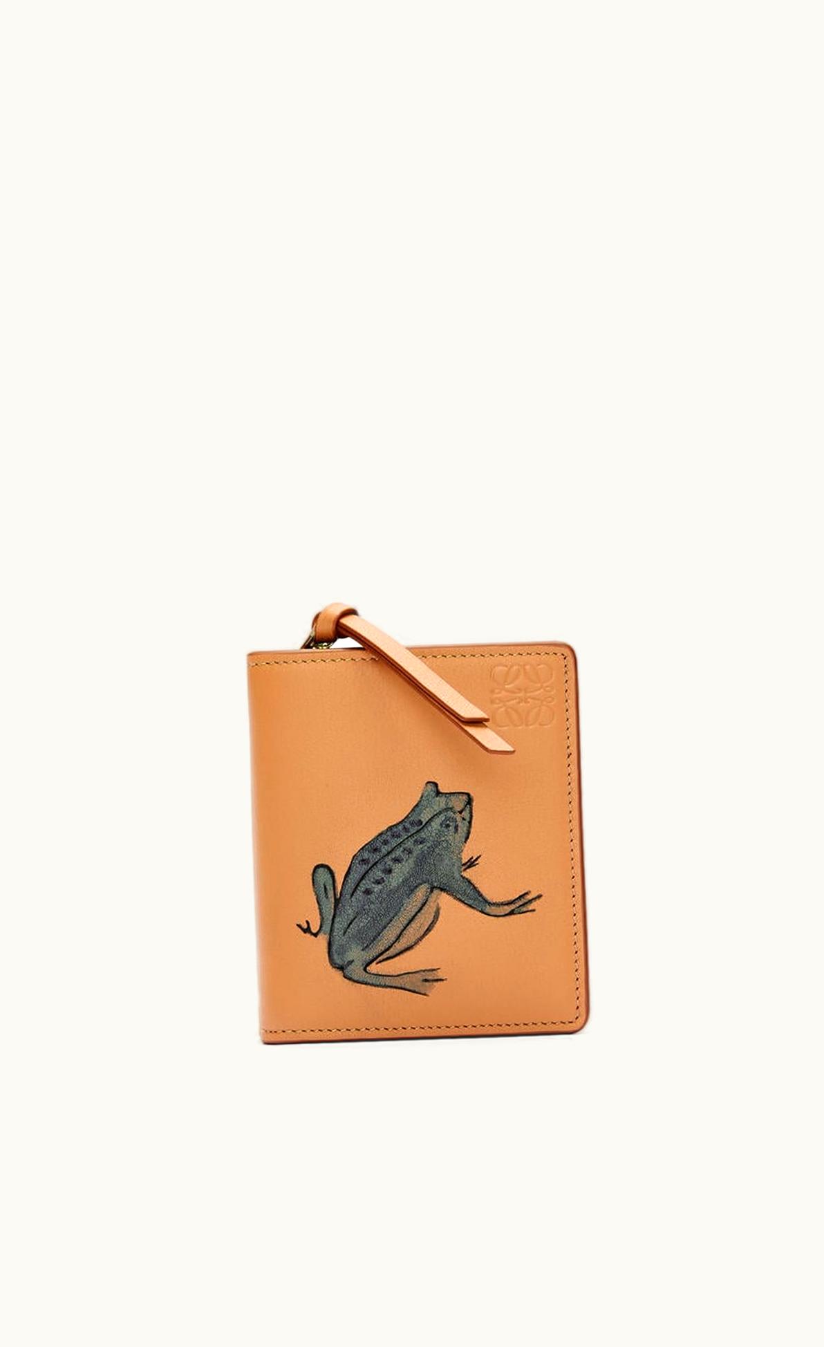 Loewe Frog Compact Zip Wallet In Classic Calf