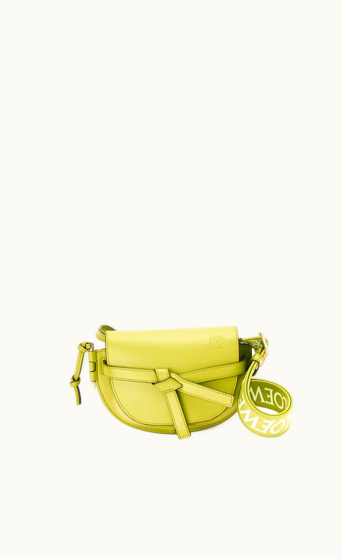 Loewe Mini Gate Dual Bag In Soft Calfskin And Jacquard UZ0130300