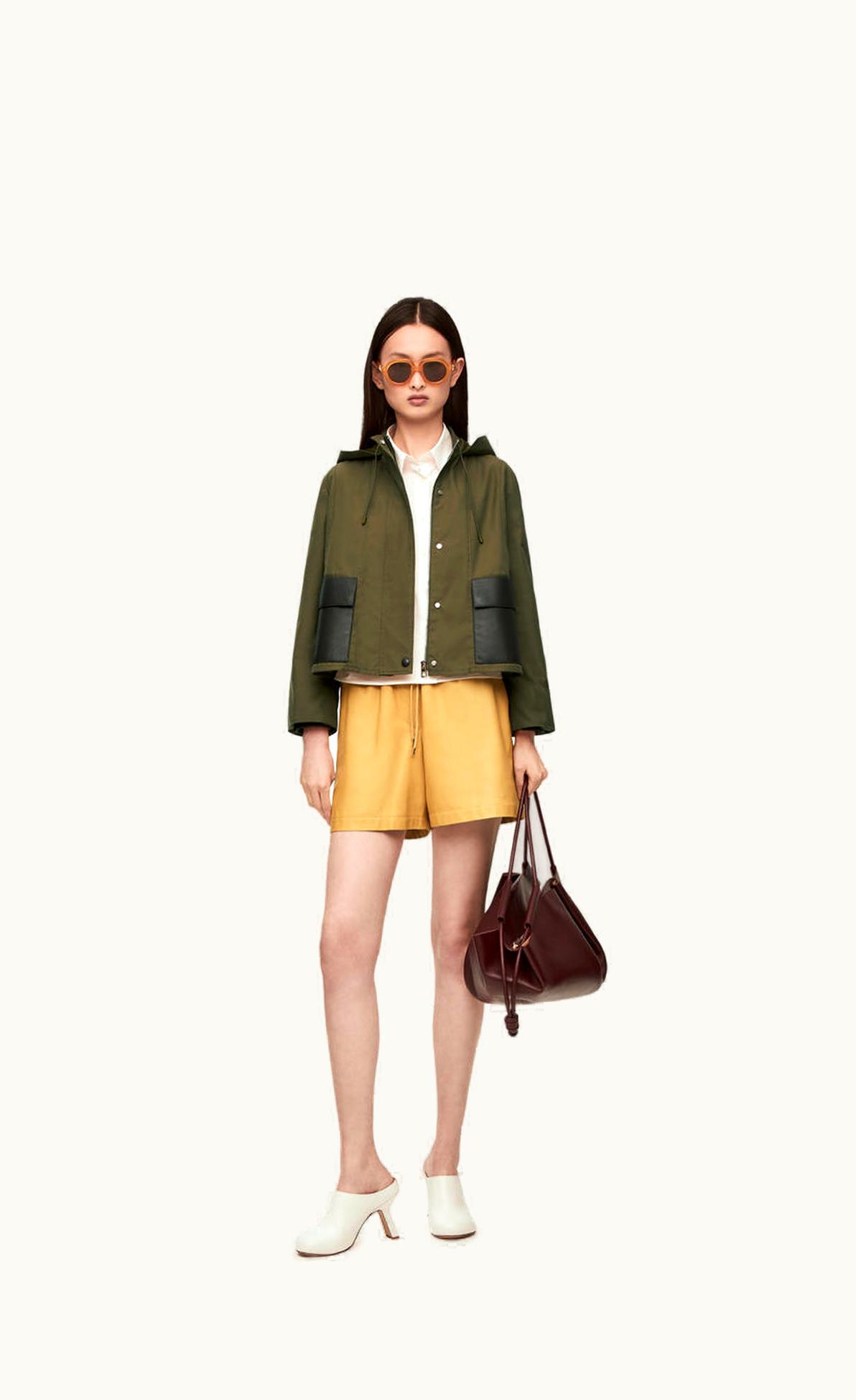 Loewe Short Hooded Parka In Technical Cotton Gabardine UZ0130331