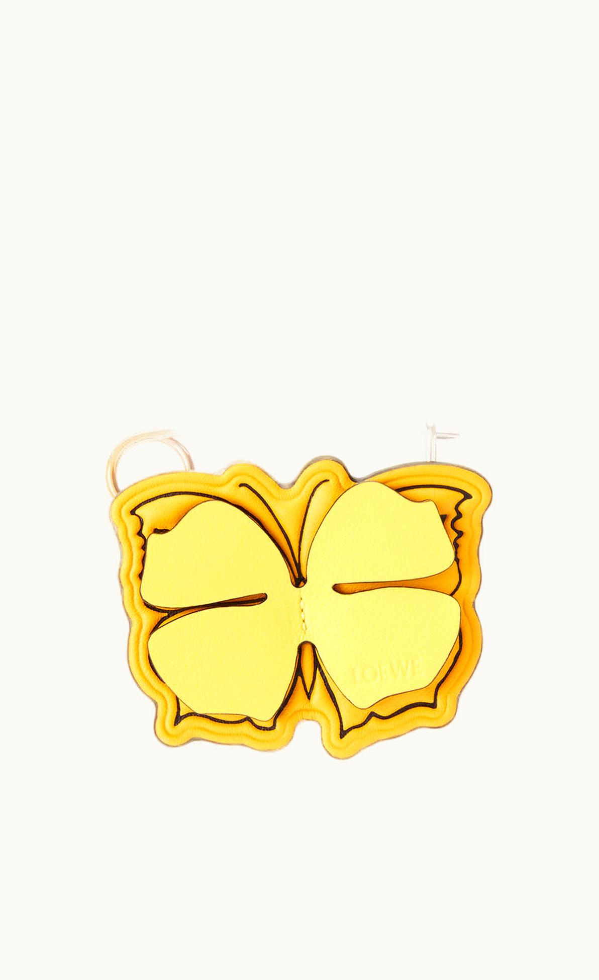 Loewe Butterfly Pin Charm In Calfskin And Metal UZ0130345