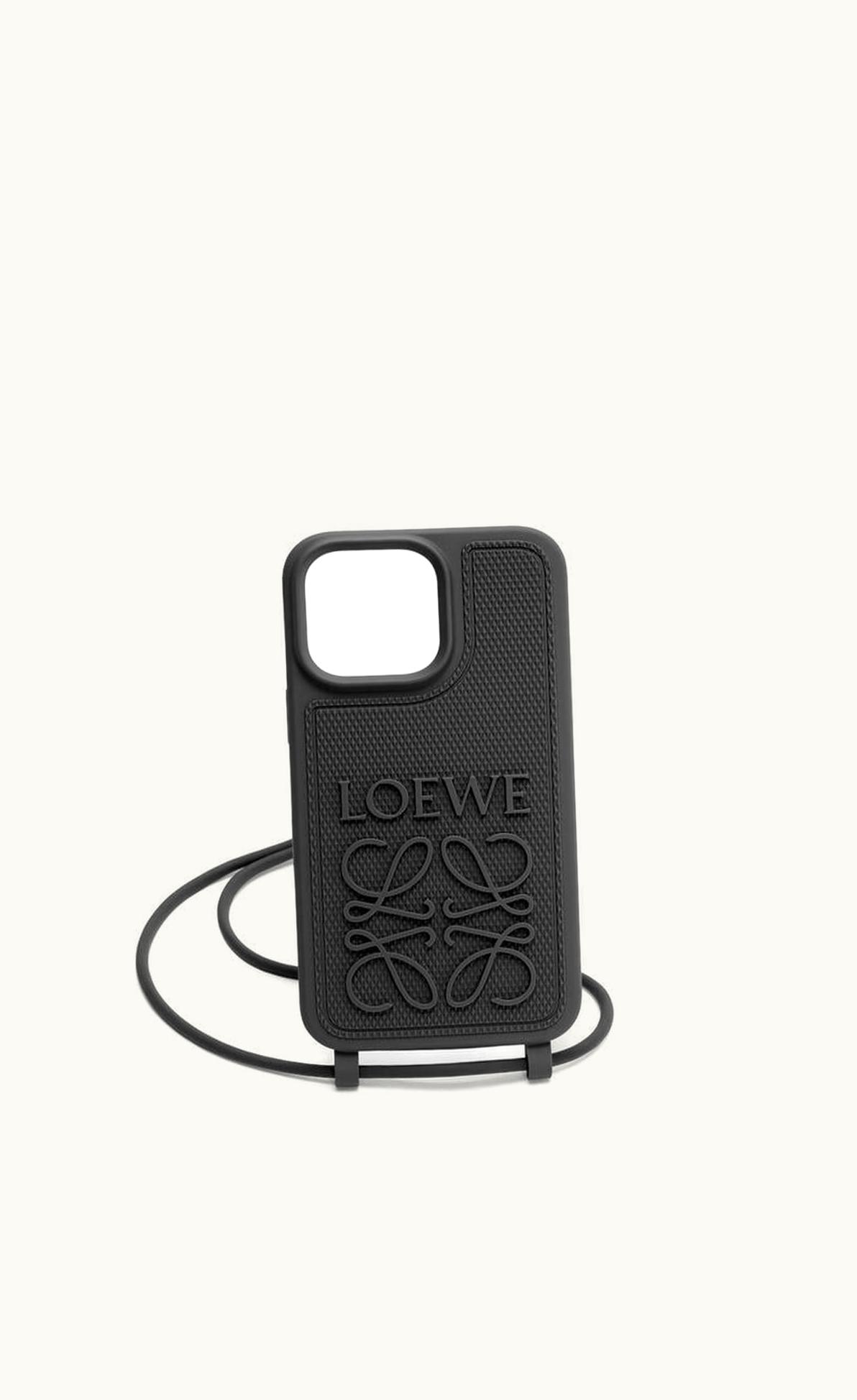 Loewe Iphone 14 Pro Max Case In Diamond Rubber With A Strap UZ0130356