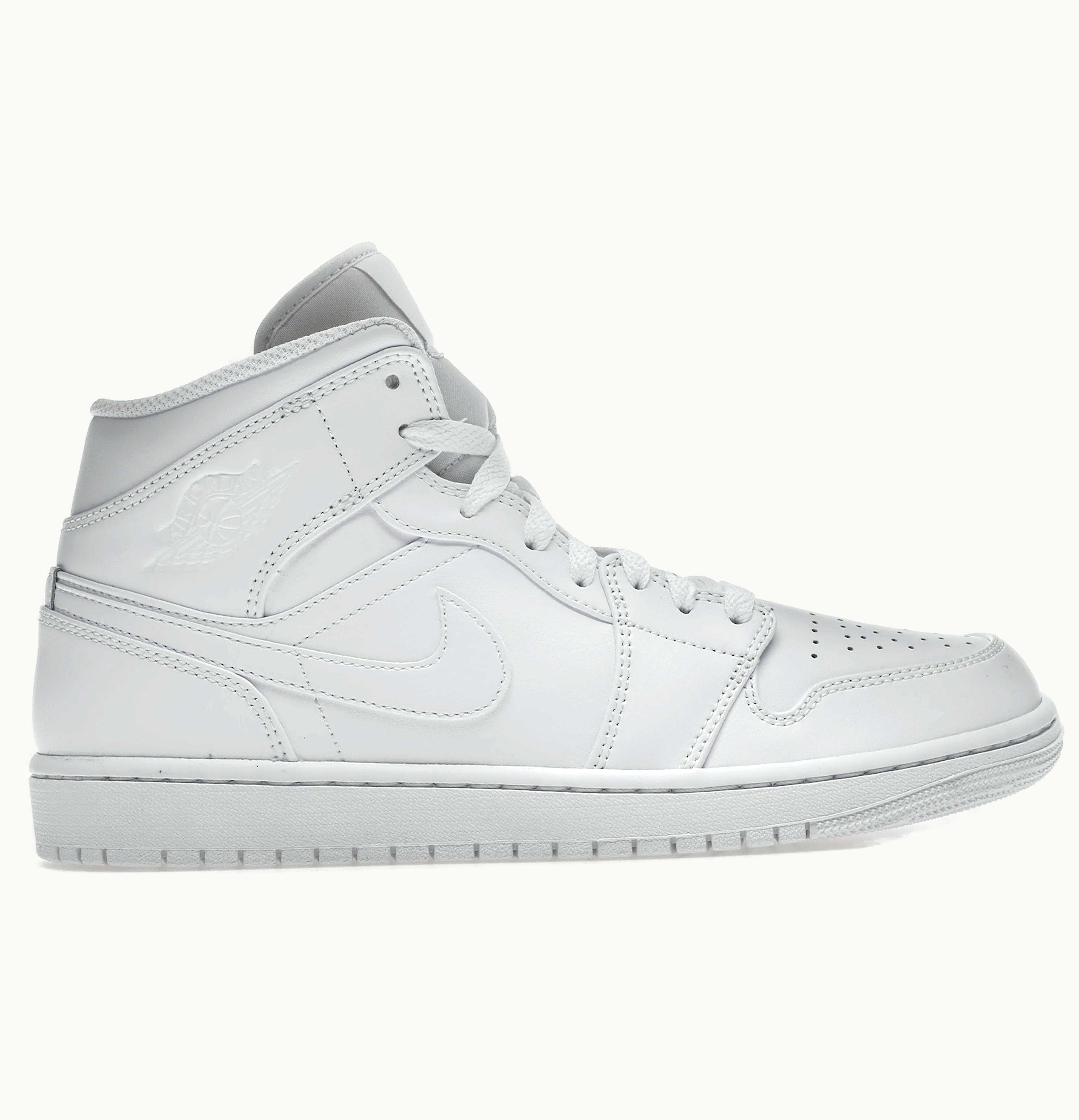 Jordan Air Jordan 1 Mid Triple White 2022