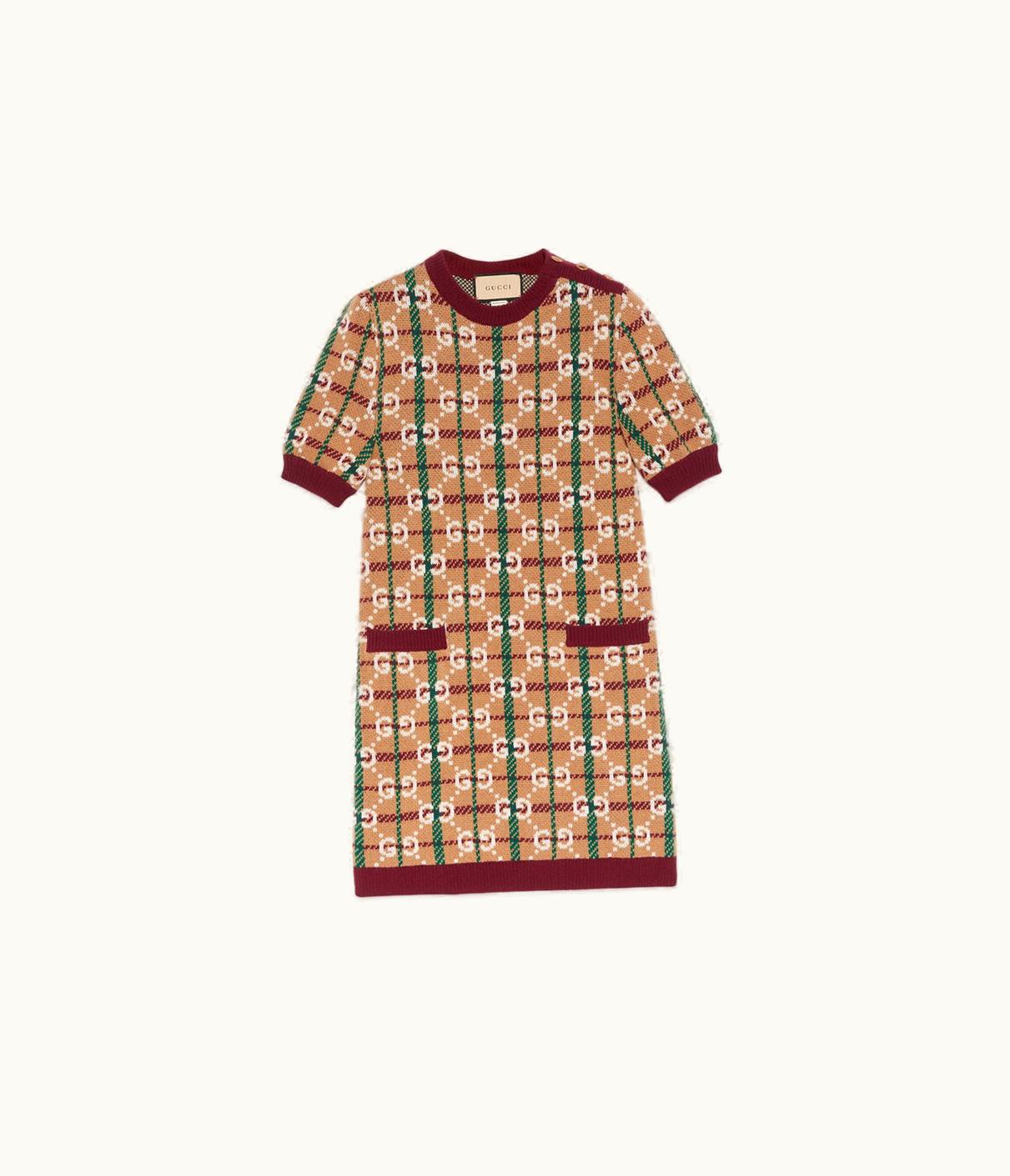 Gucci GG Check Wool Dress