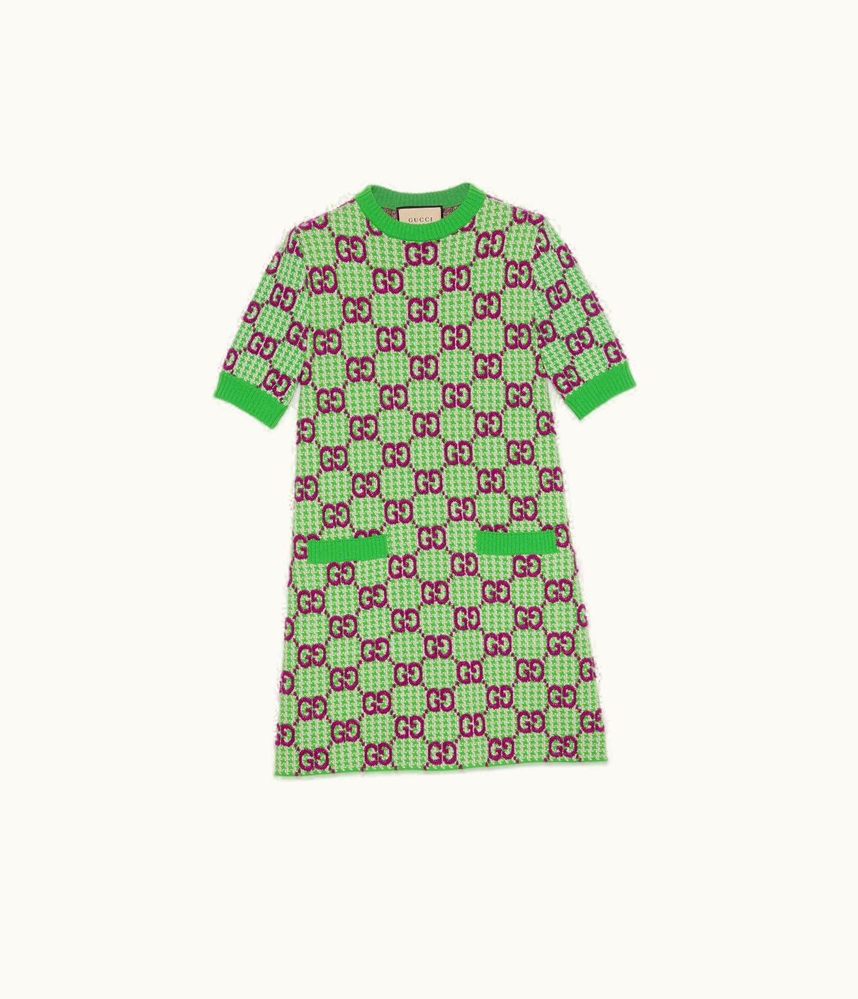 Gucci GG Wool Houndstooth Dress