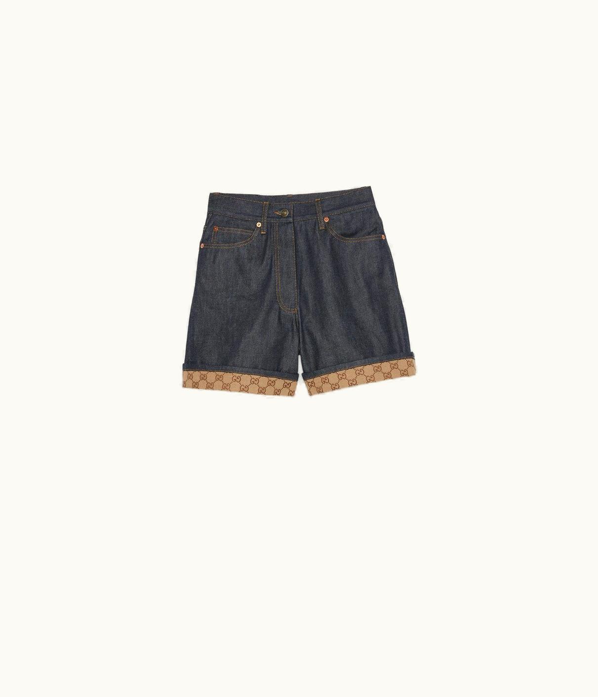 Gucci Denim Shorts With GG