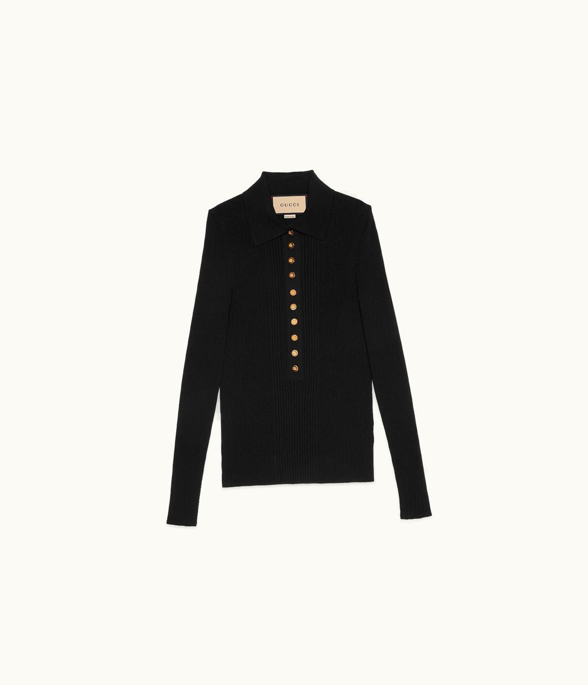 Gucci Extra Fine Viscose Polo Knit