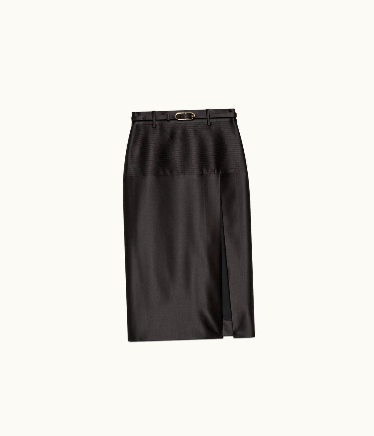 Gucci Silk Duchesse Embroidered Skirt