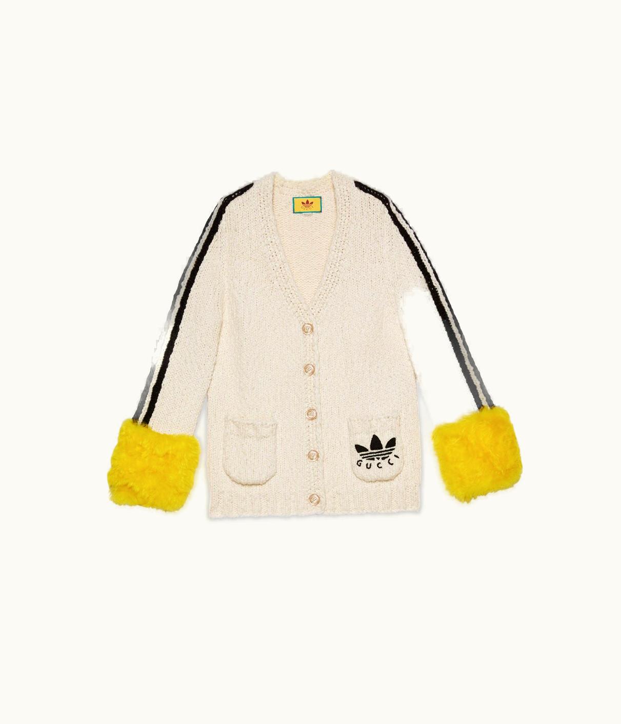 Gucci Adidas X Gucci Wool Cardigan With Cuffs