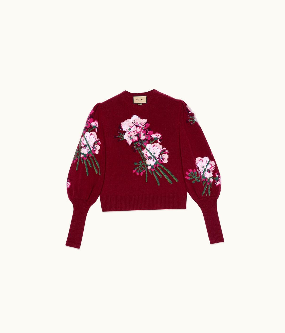 Gucci Flowers Intarsia Wool Jumper