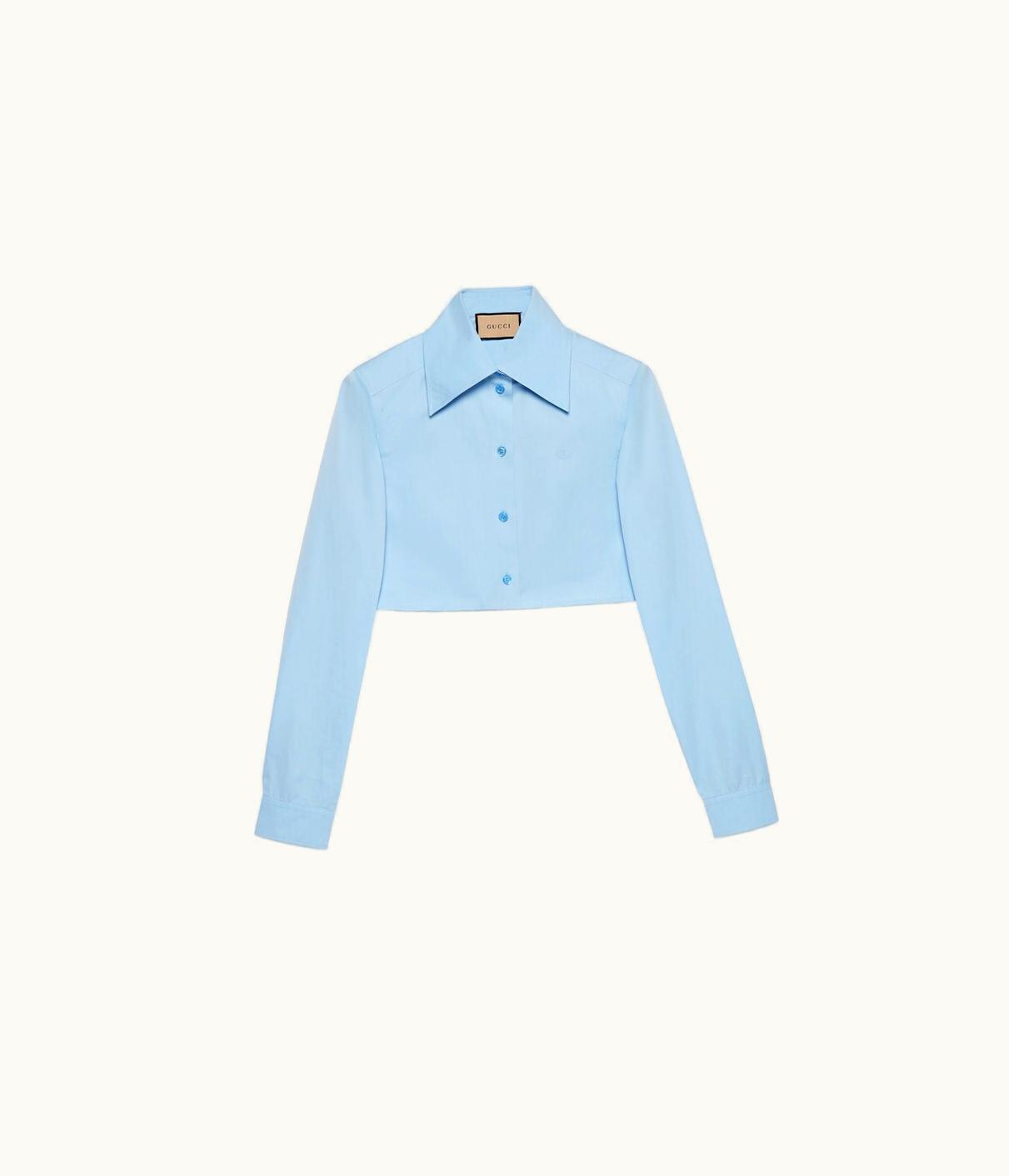 Gucci Heavy Cotton Poplin Cropped Shirt UZ0135391