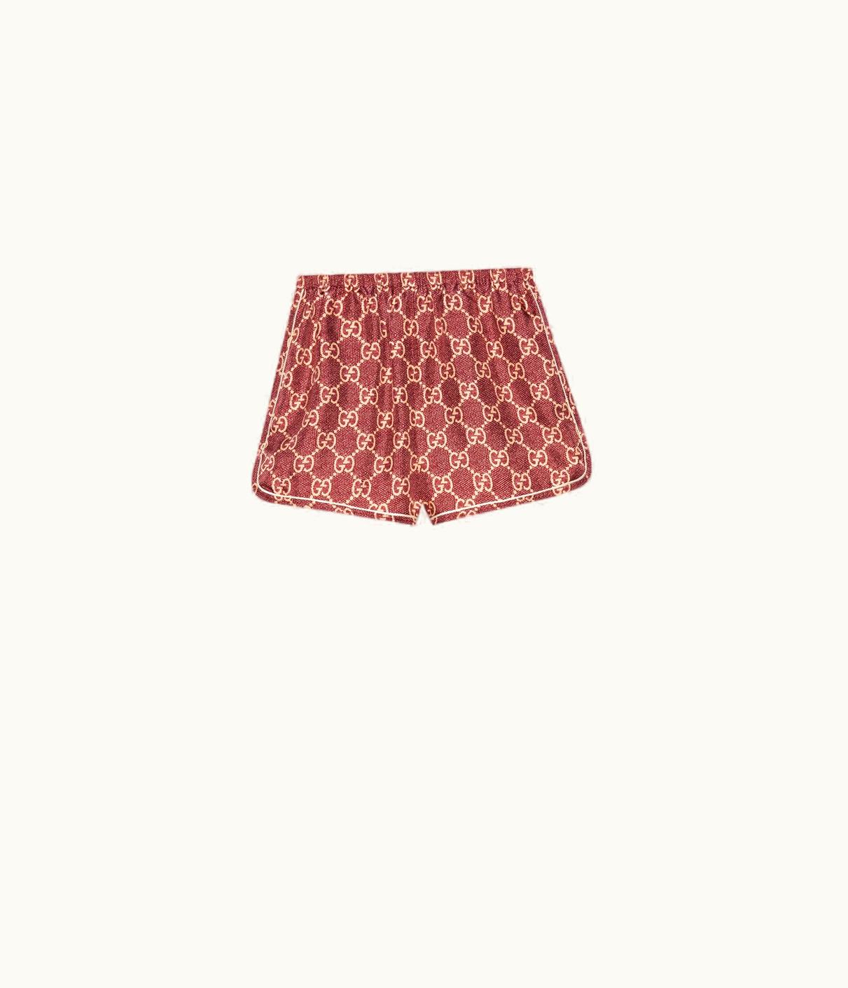 Gucci GG Supreme Print Silk Shorts