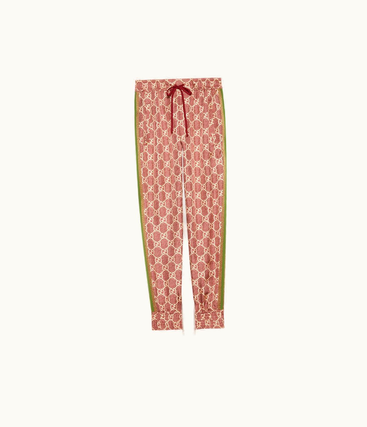 Gucci GG Supreme Print Silk Trousers