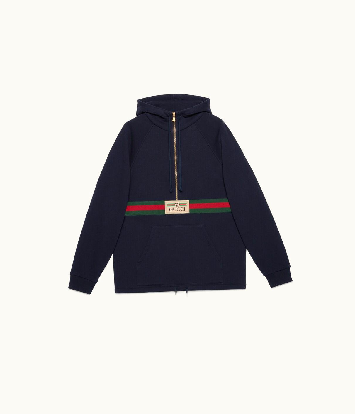 Gucci Web With Vintage Gucci Logo Sweatshirt