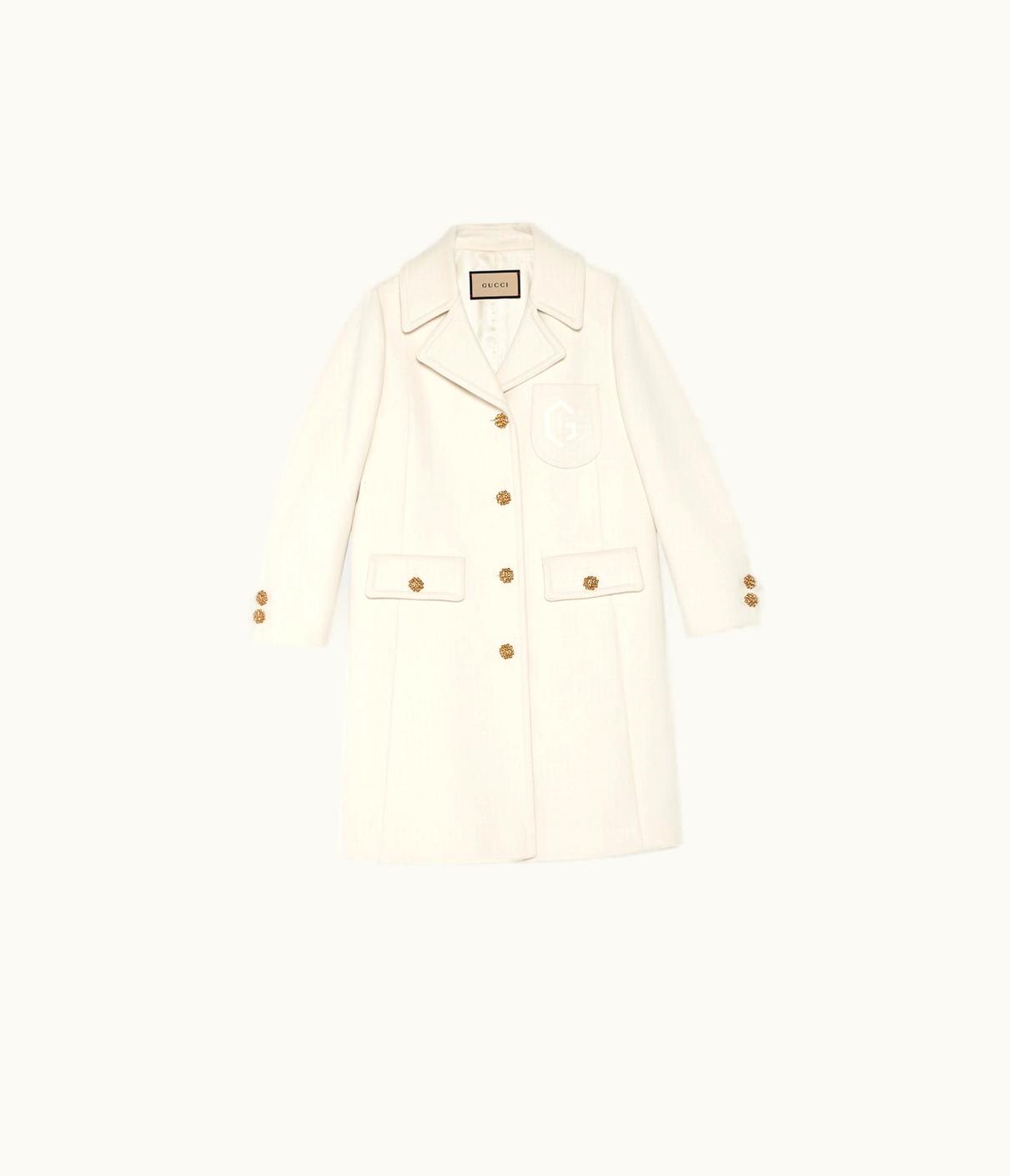 Gucci Double G Embroidery Wool Coat UZ0135462