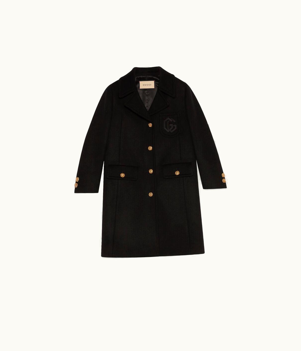 Gucci Double G Embroidery Wool Coat UZ0135463