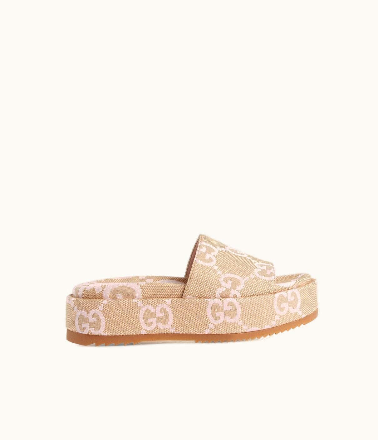 Gucci Women's Jumbo GG Platform Slide Sandal