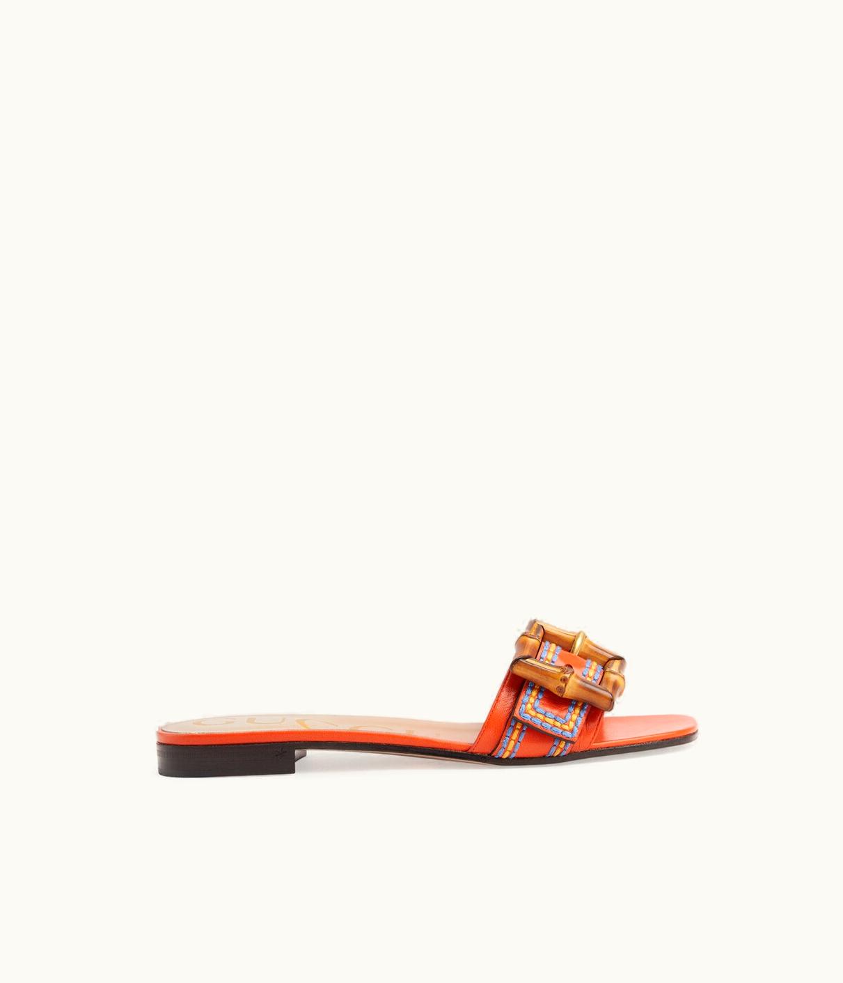 Gucci Women's Slide Sandal With Bamboo Buckle UZ0135635