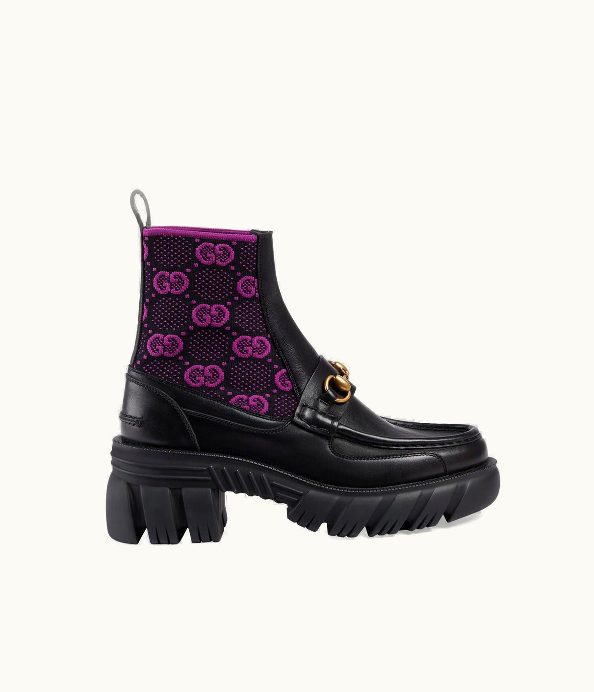 Gucci Gucci Women's GG Jersey Boot With Horsebit