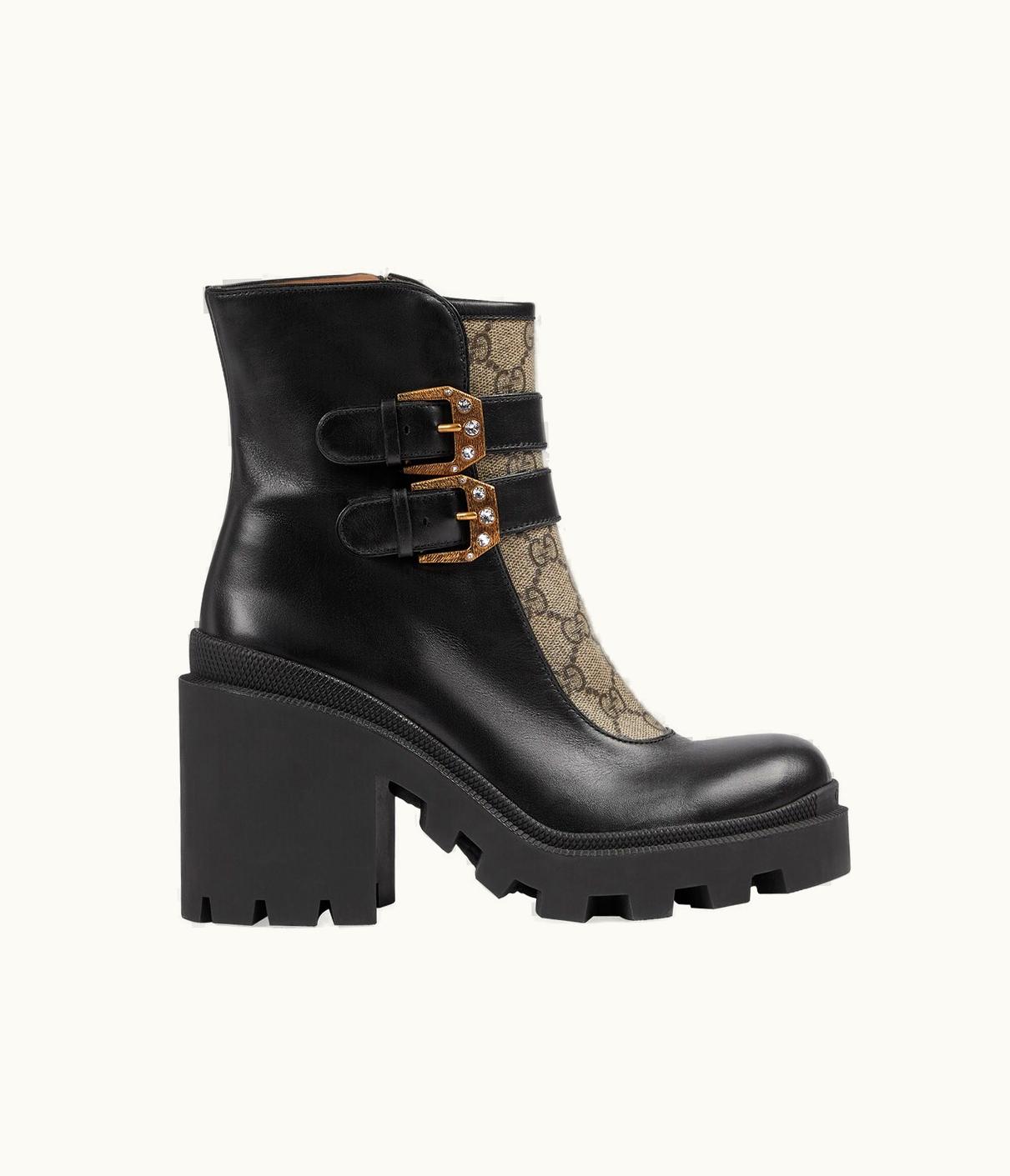 Gucci Gucci Women's GG Ankle Boot With Buckles UZ0135723