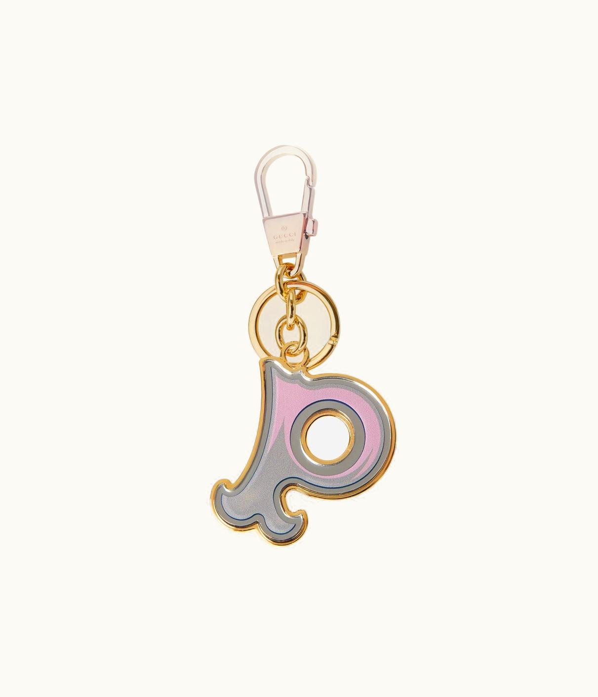 Gucci Gucci Letter P Plexiglas Keychain