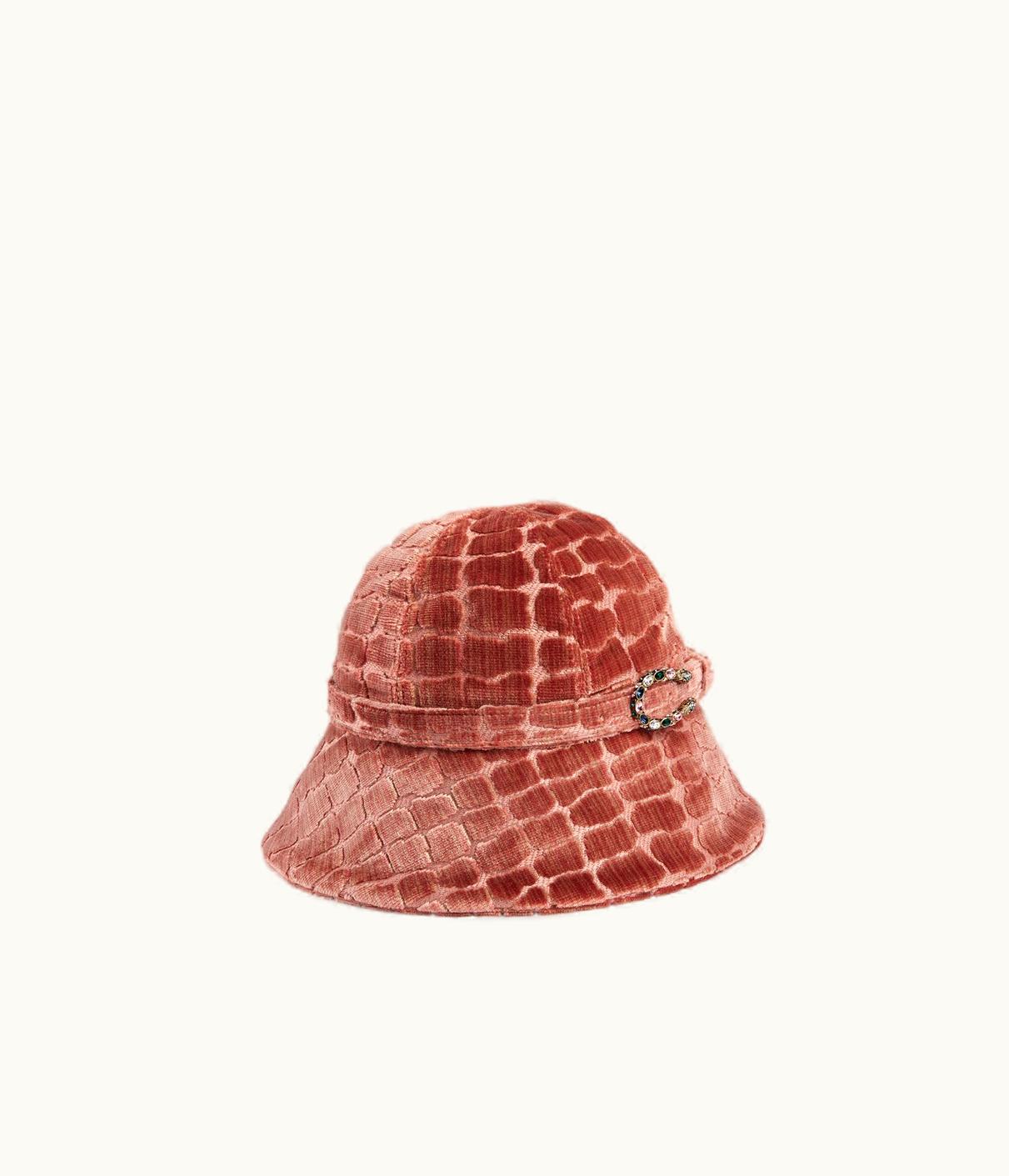 Gucci Gucci Velvet Bucket Hat With Tiger Head UZ0136072
