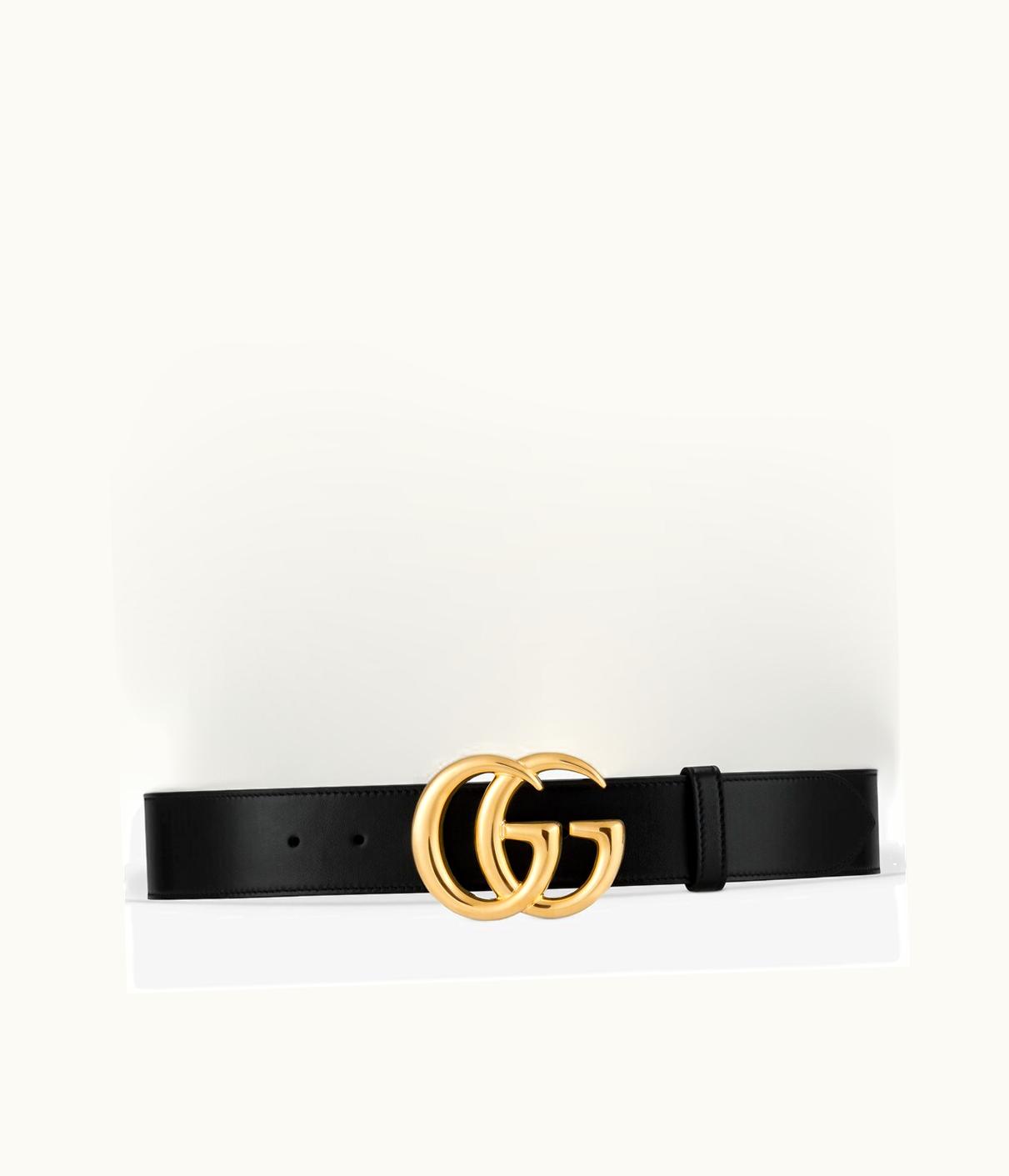 Gucci Gucci GG Marmont Leather Belt With Shiny Buckle UZ0136258