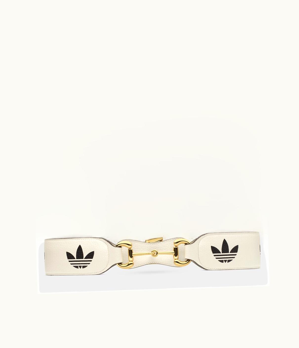 Gucci Gucci Adidas X Gucci Leather Belt With Horsebit UZ0136288