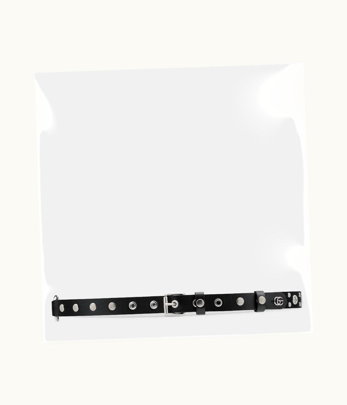 Gucci Gucci Thin Belt With Eyelet And Stud Motif