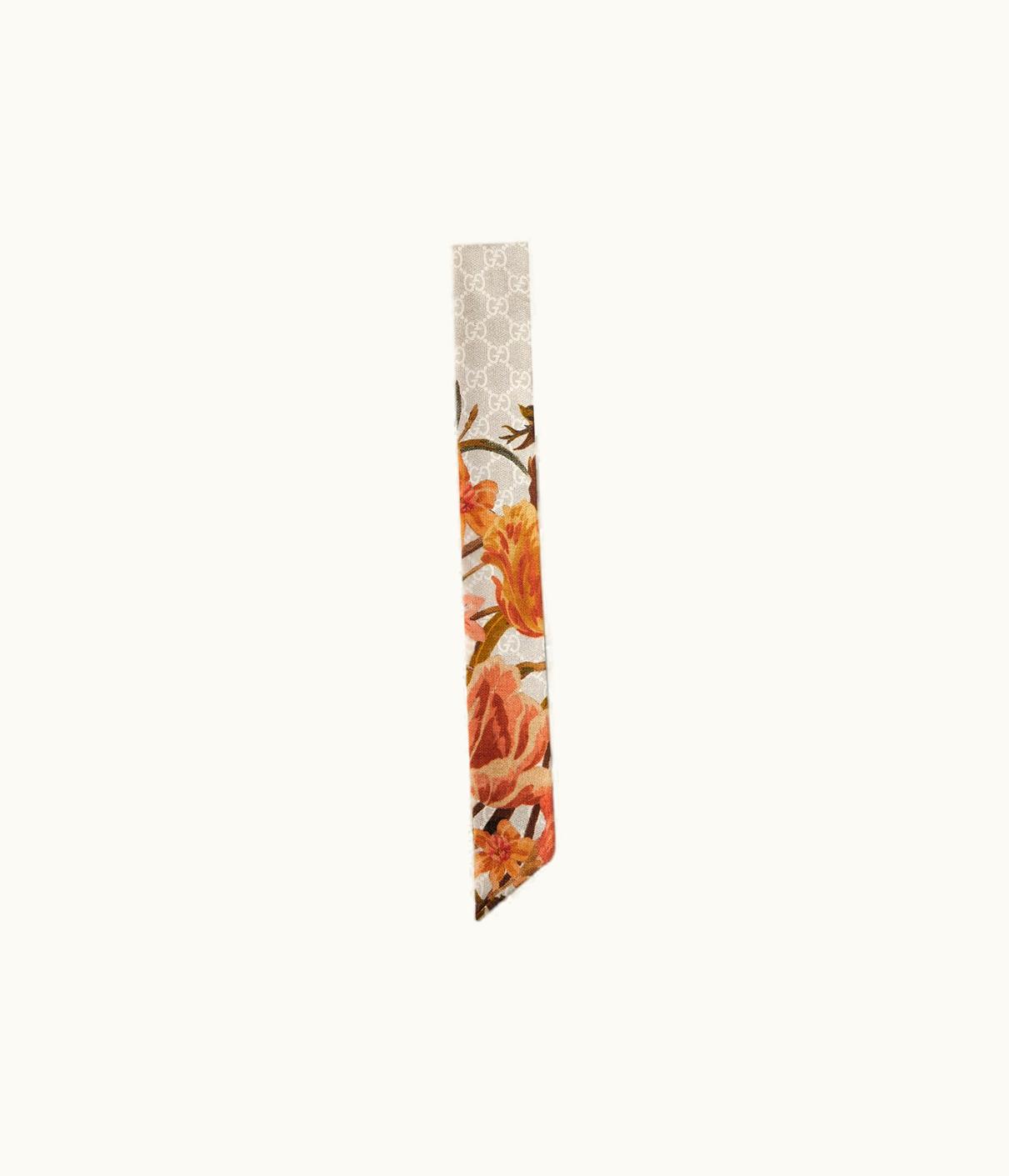 Gucci Gucci GG Flora Print Silk Neck Bow UZ0136329