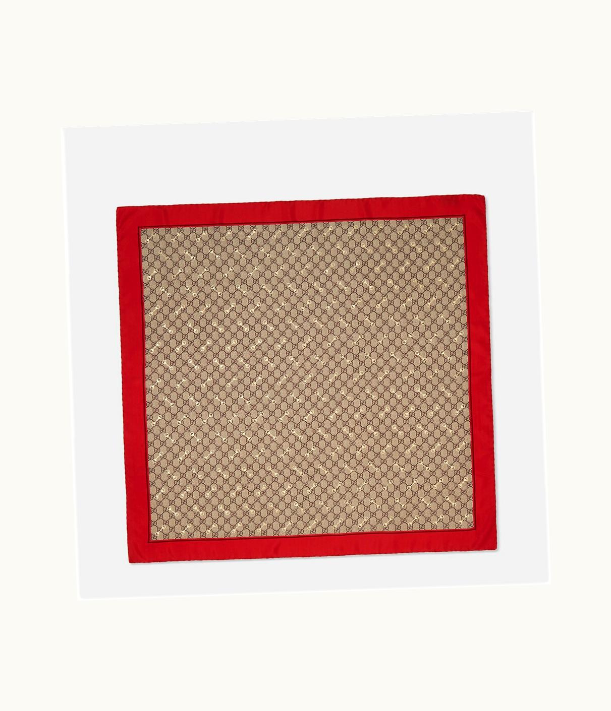 Gucci Gucci GG Print With Horsebit Silk Carré UZ0136337