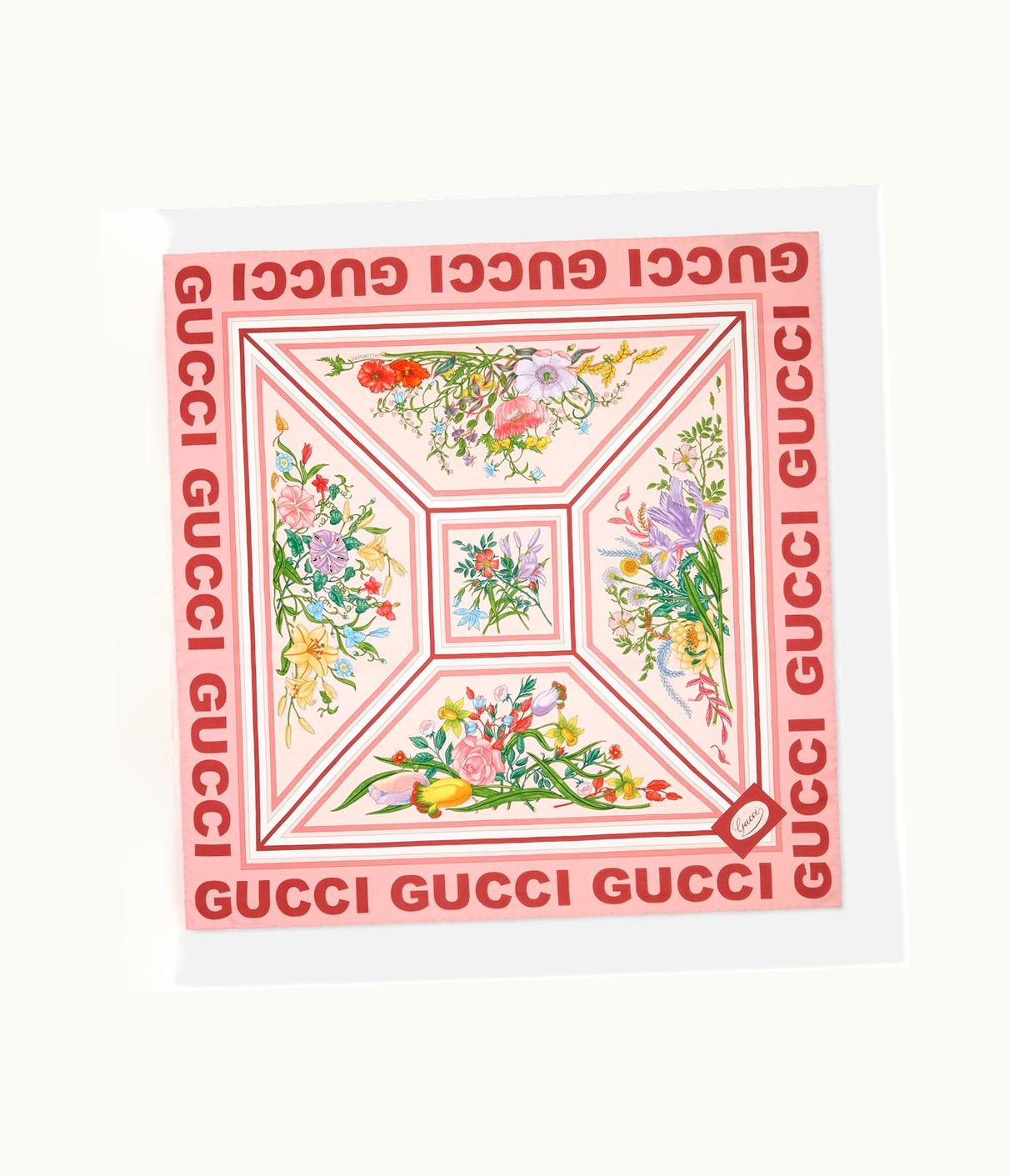 Gucci Gucci Floral Print Silk Scarf UZ0136371