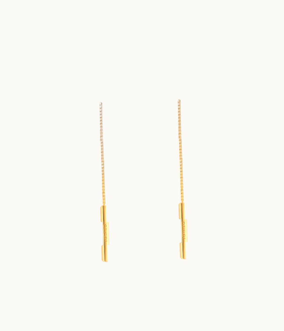 Gucci Gucci Link To Love Chain Earrings With 'Gucci' Bar UZ0136417